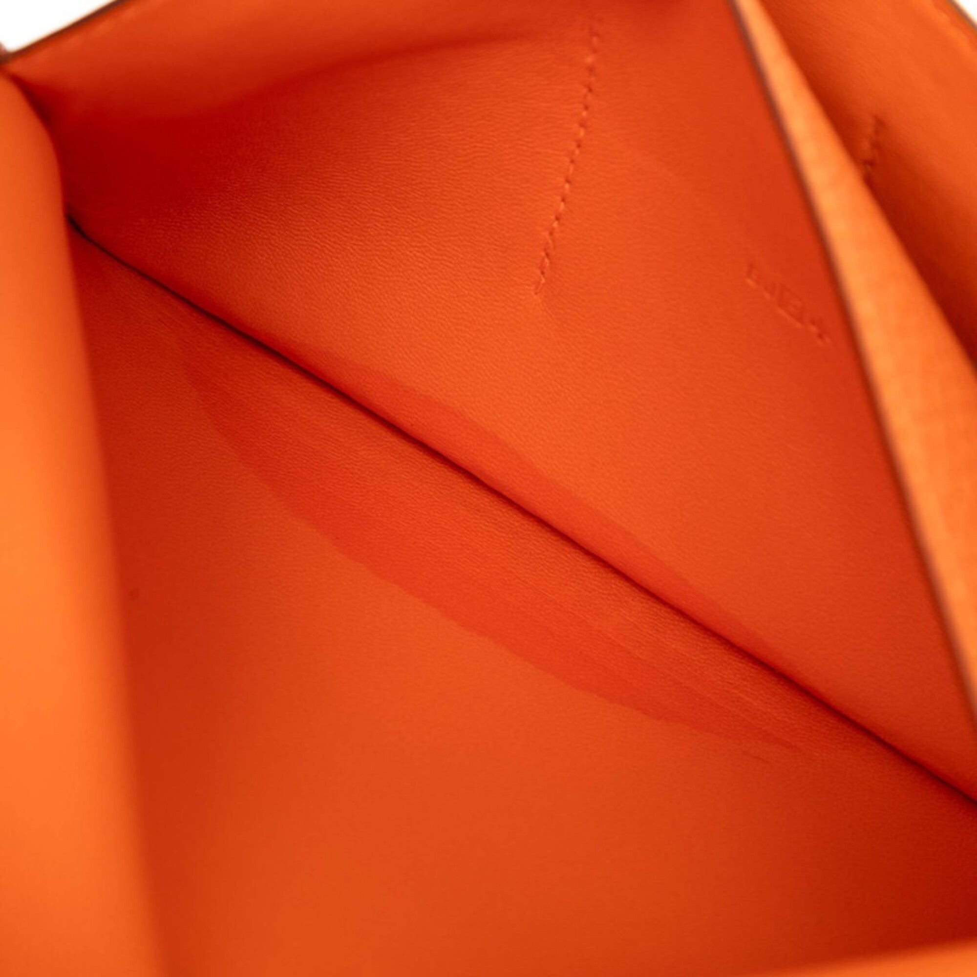 Hermes Dogon Duo Orange Taurillon Clemence Leather Long Wallet (Bi-Fold) (Pre-Owned)