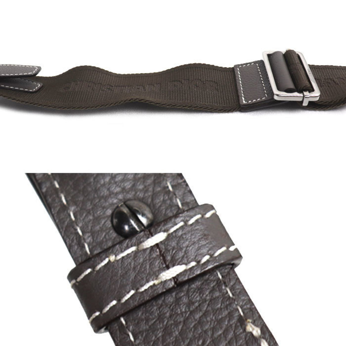 Christian Dior Brown Gray Leather Sling Bag (Pre-Owned)