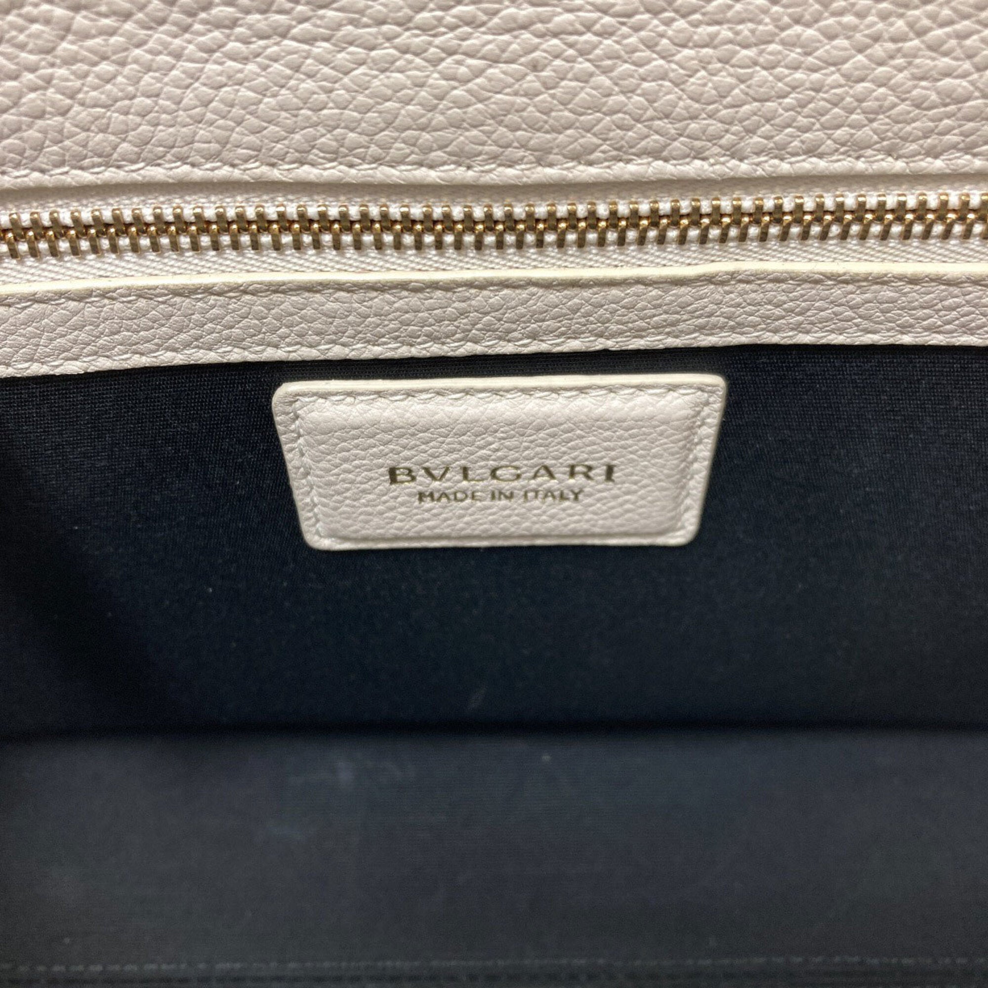 Bvlgari Black Pink White Leather Handbag (Pre-Owned)