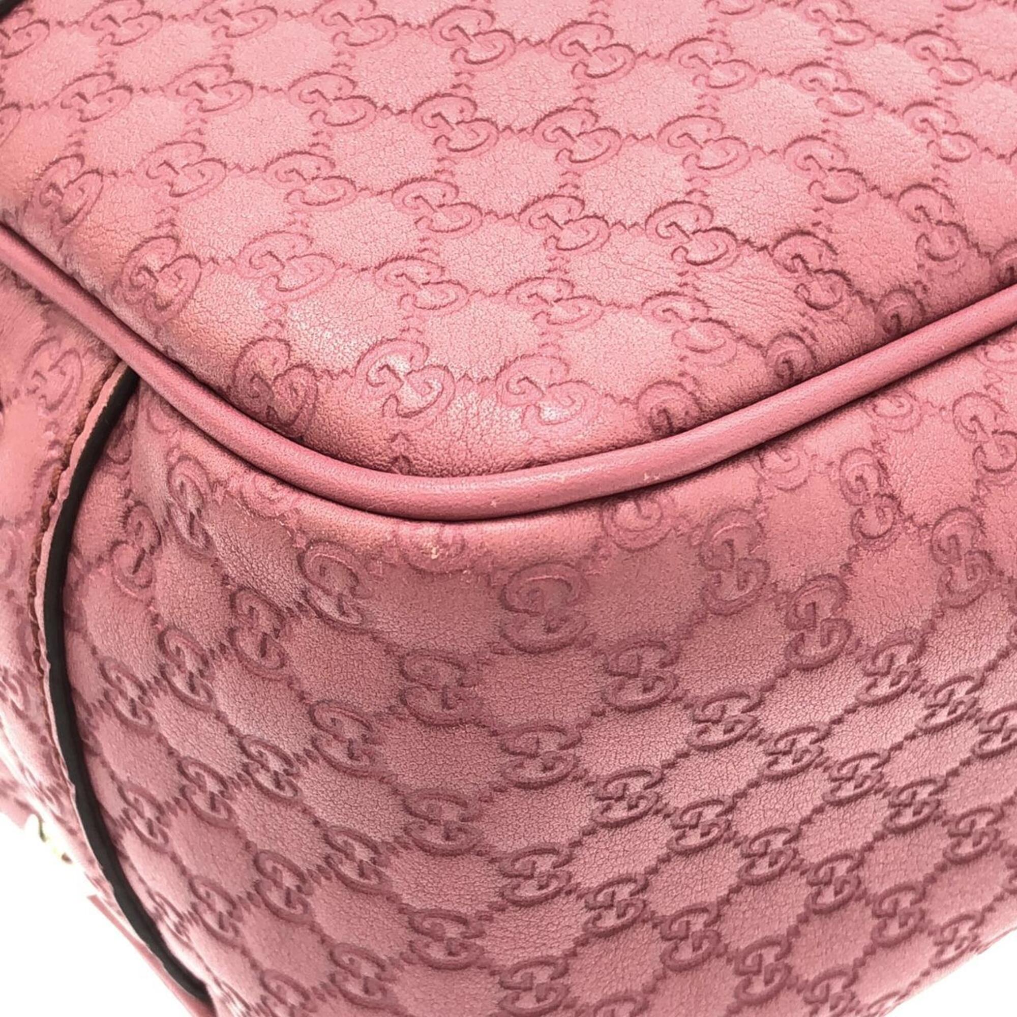Gucci Pink Micro Gg Leather Handbag (Pre-Owned)