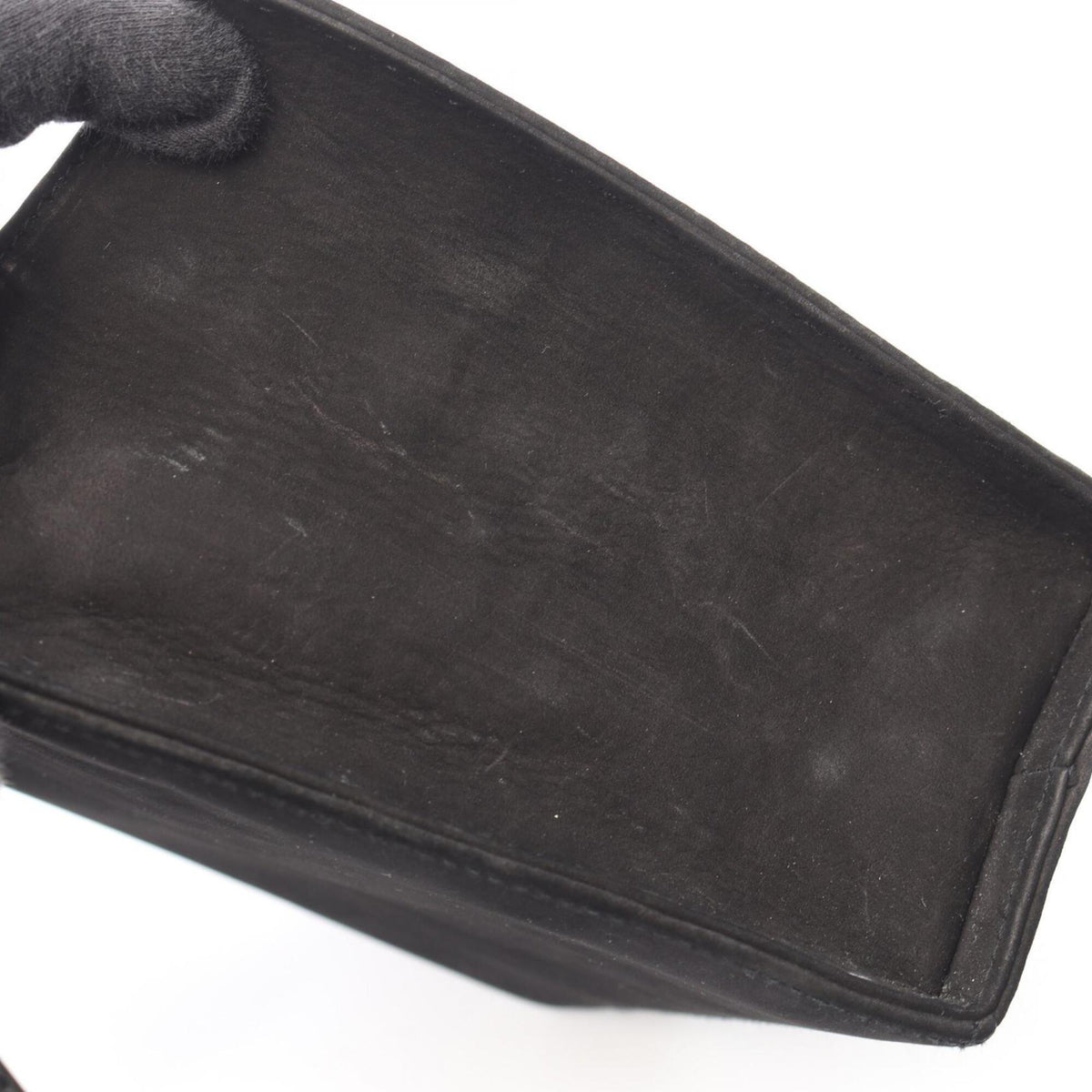 Salvatore Ferragamo Black Suede Handbag (Pre-Owned)