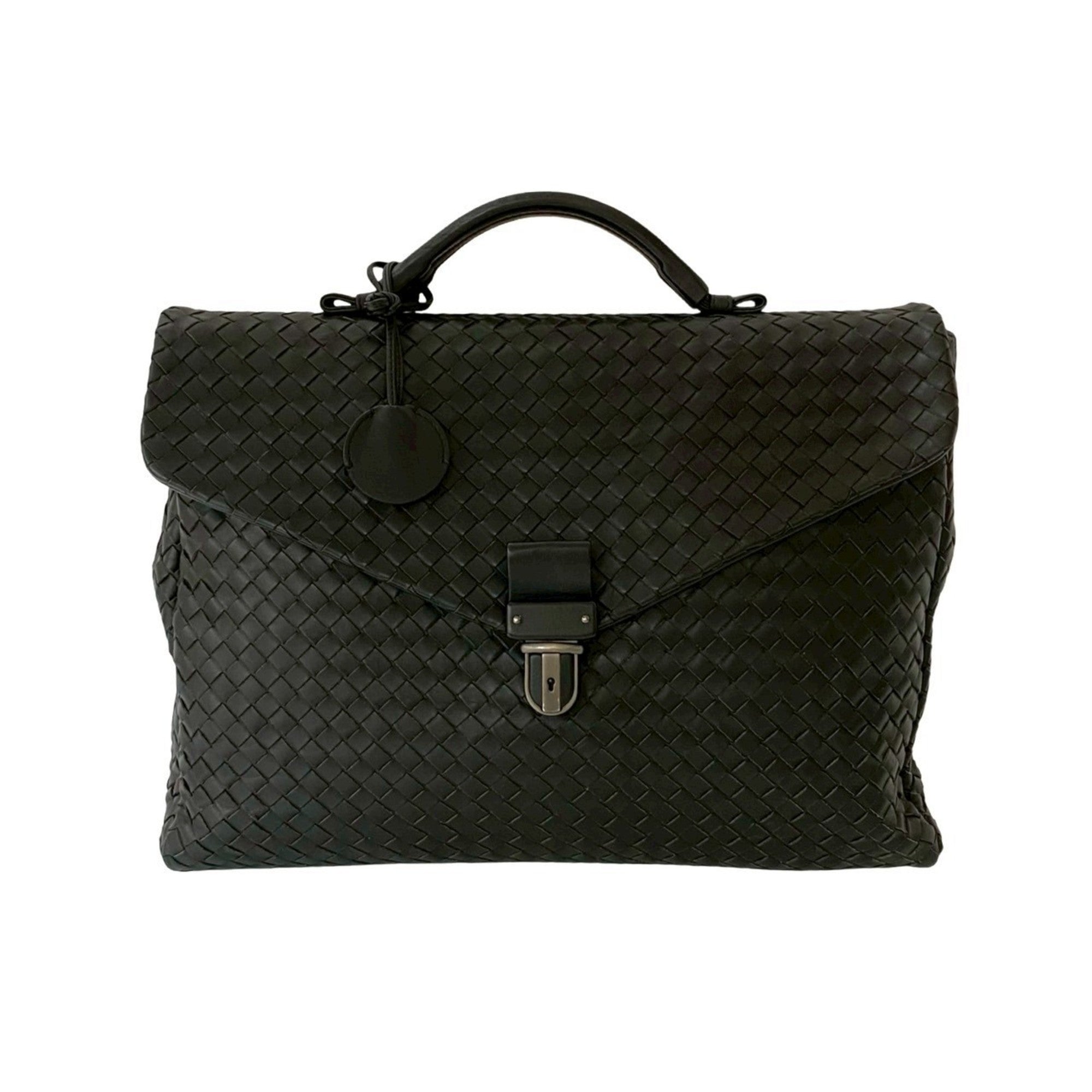 Bottega Veneta Black Leather Briefcase (Pre-Owned)