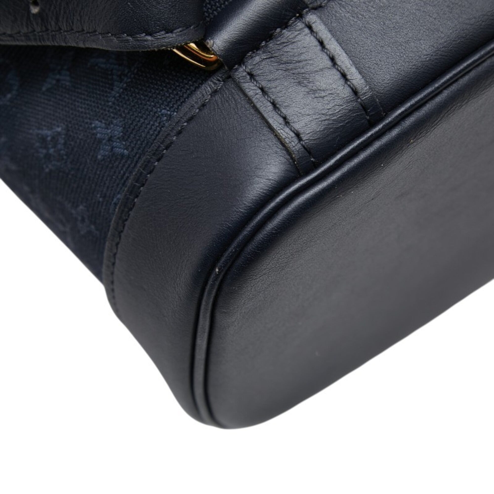 Louis Vuitton Navy Canvas Leather Backpack (Pre-Owned)