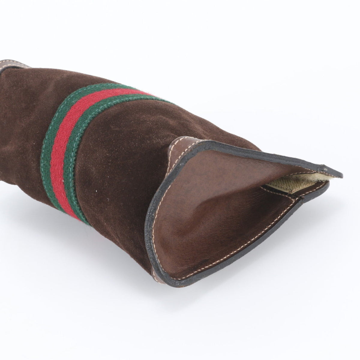 Gucci Brown Leather Clutch Bag Pouch (Pre-Owned)