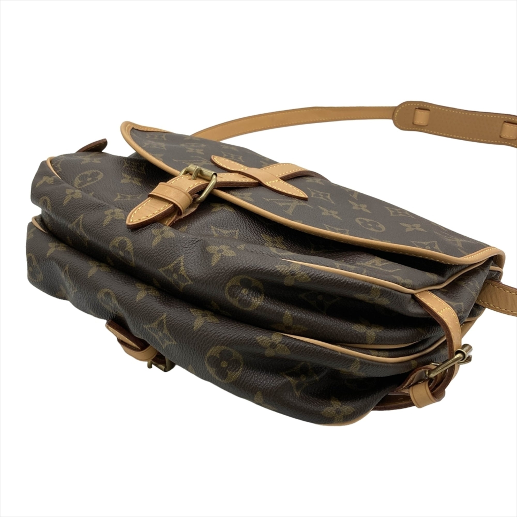 Louis Vuitton Brown Monogram Canvas Shoulder Bag (Pre-Owned)