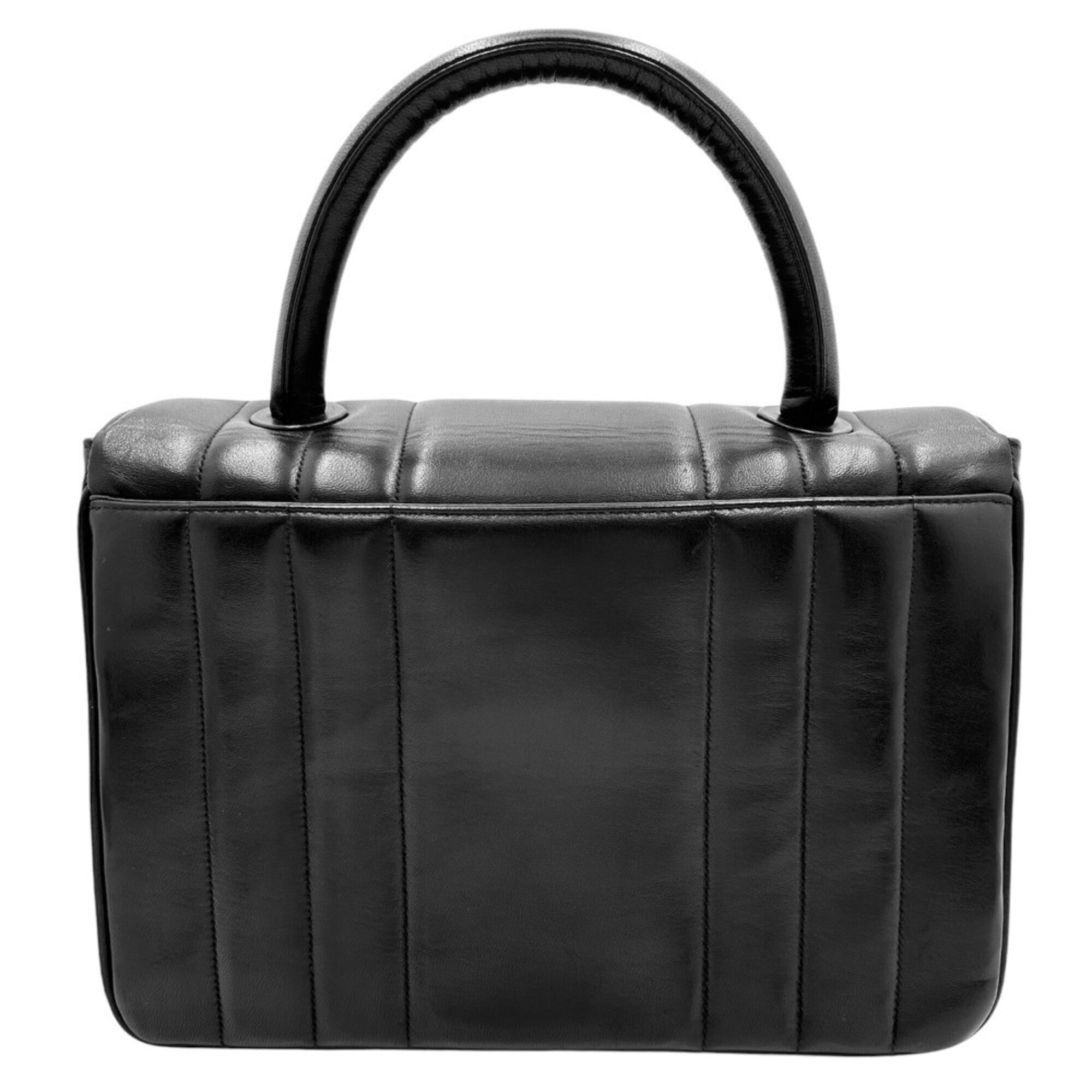 Chanel Black Leather Handbag (Pre-Owned)