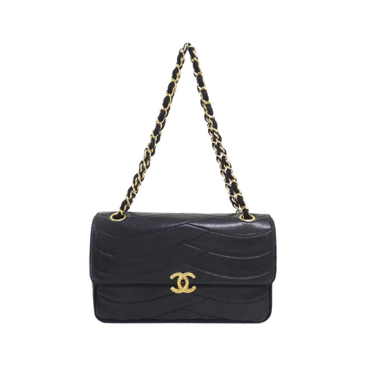 Chanel Black Leather Shoulder Bag (Pre-Owned)