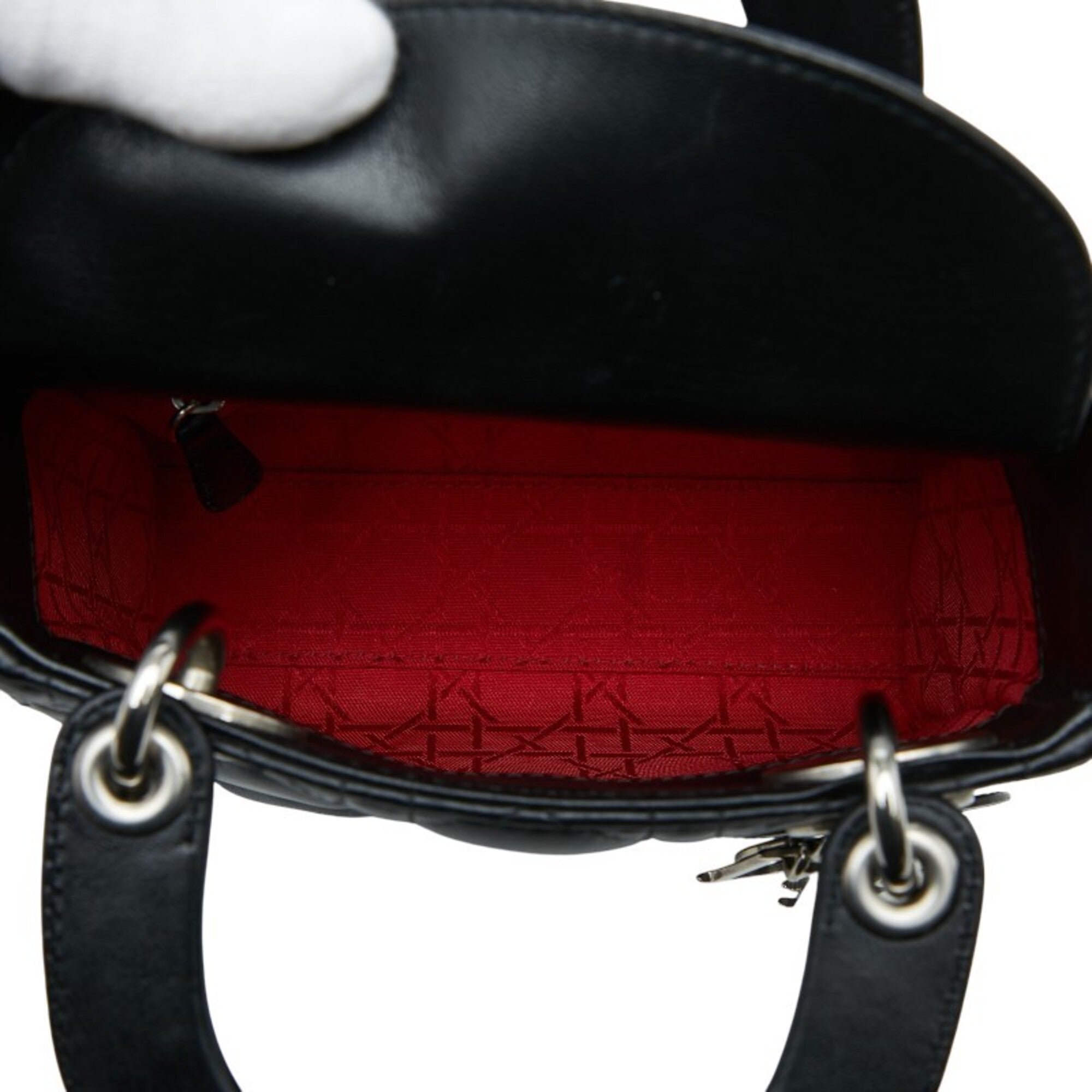Christian Dior Black Leather Handbag Shoulder Bag (Pre-Owned)