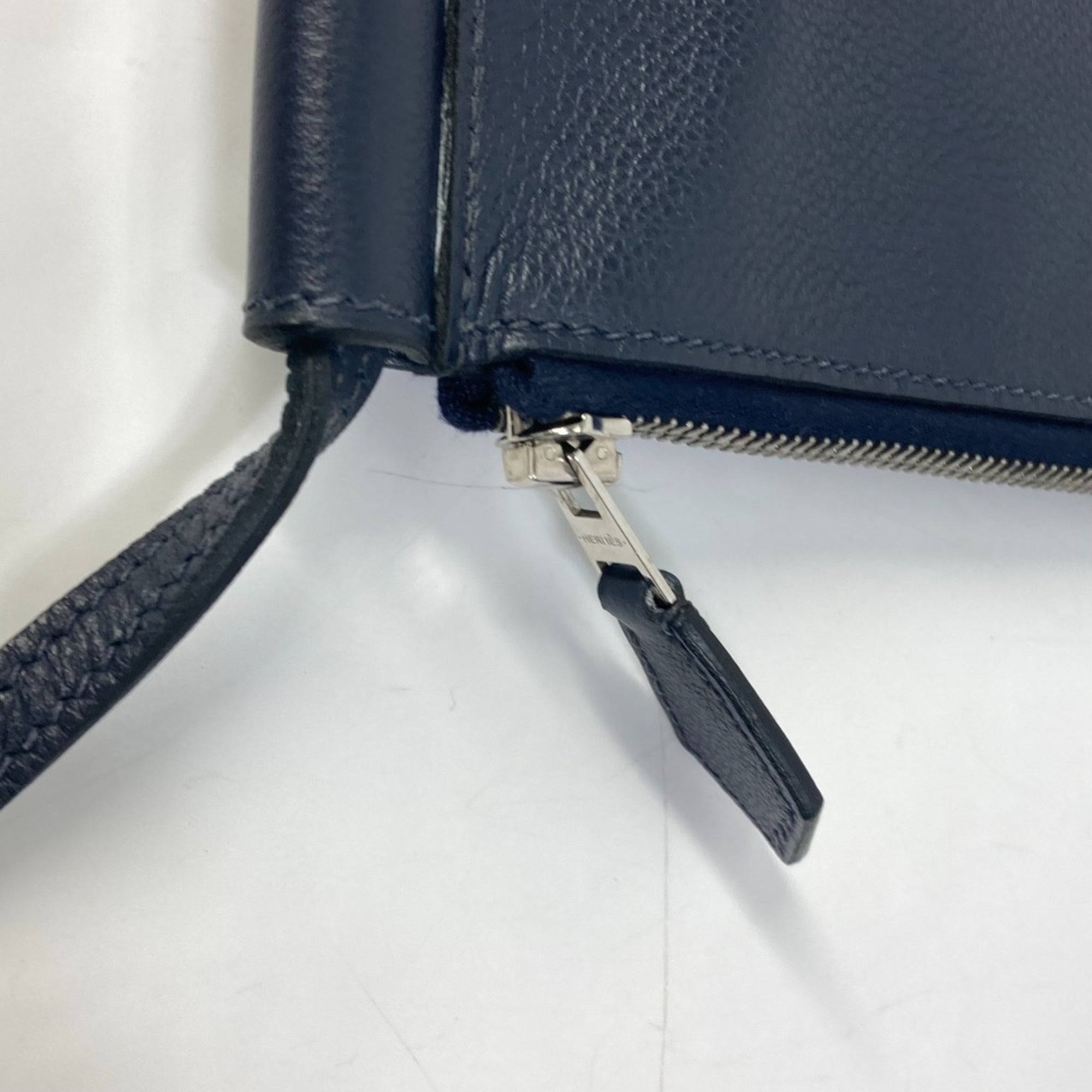 Hermes Blue Nuit Navy Leather Shoulder Bag (Pre-Owned)