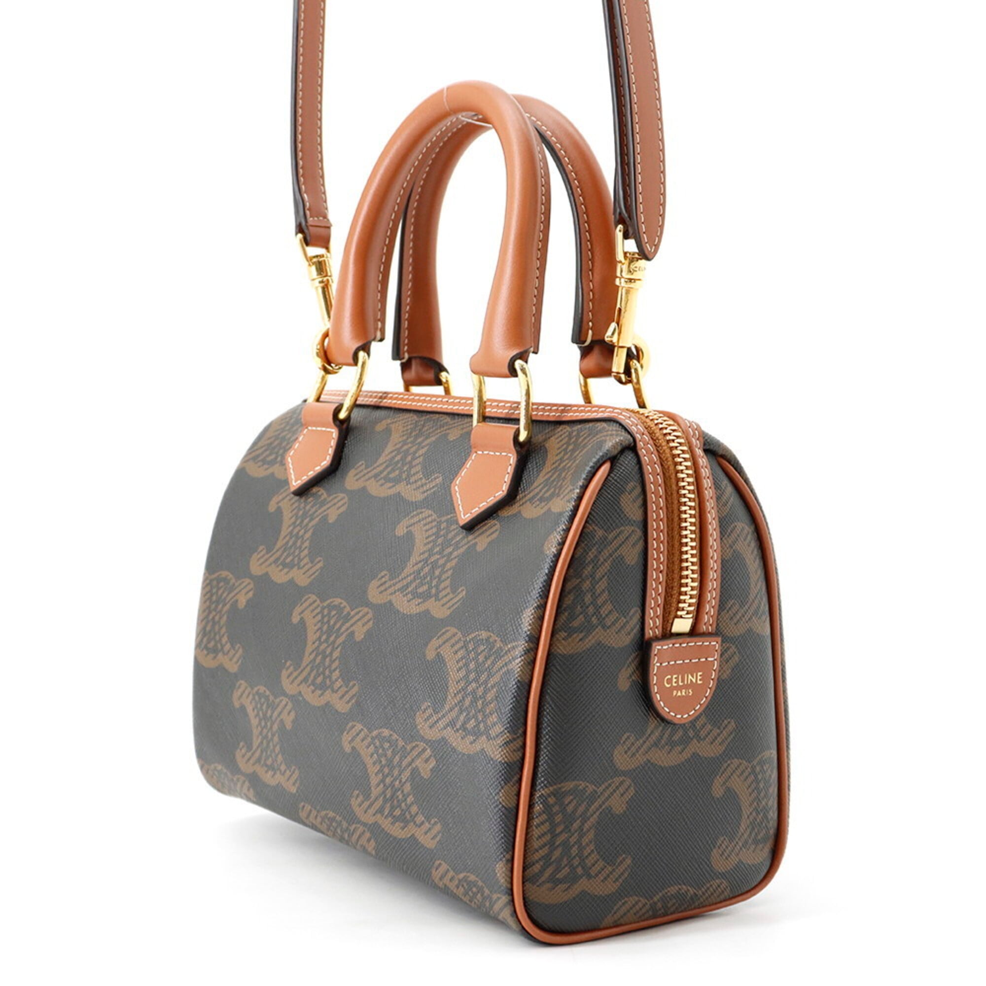 Celine Camel Pvc Leather Handbag Shoulder Bag (Pre-Owned)