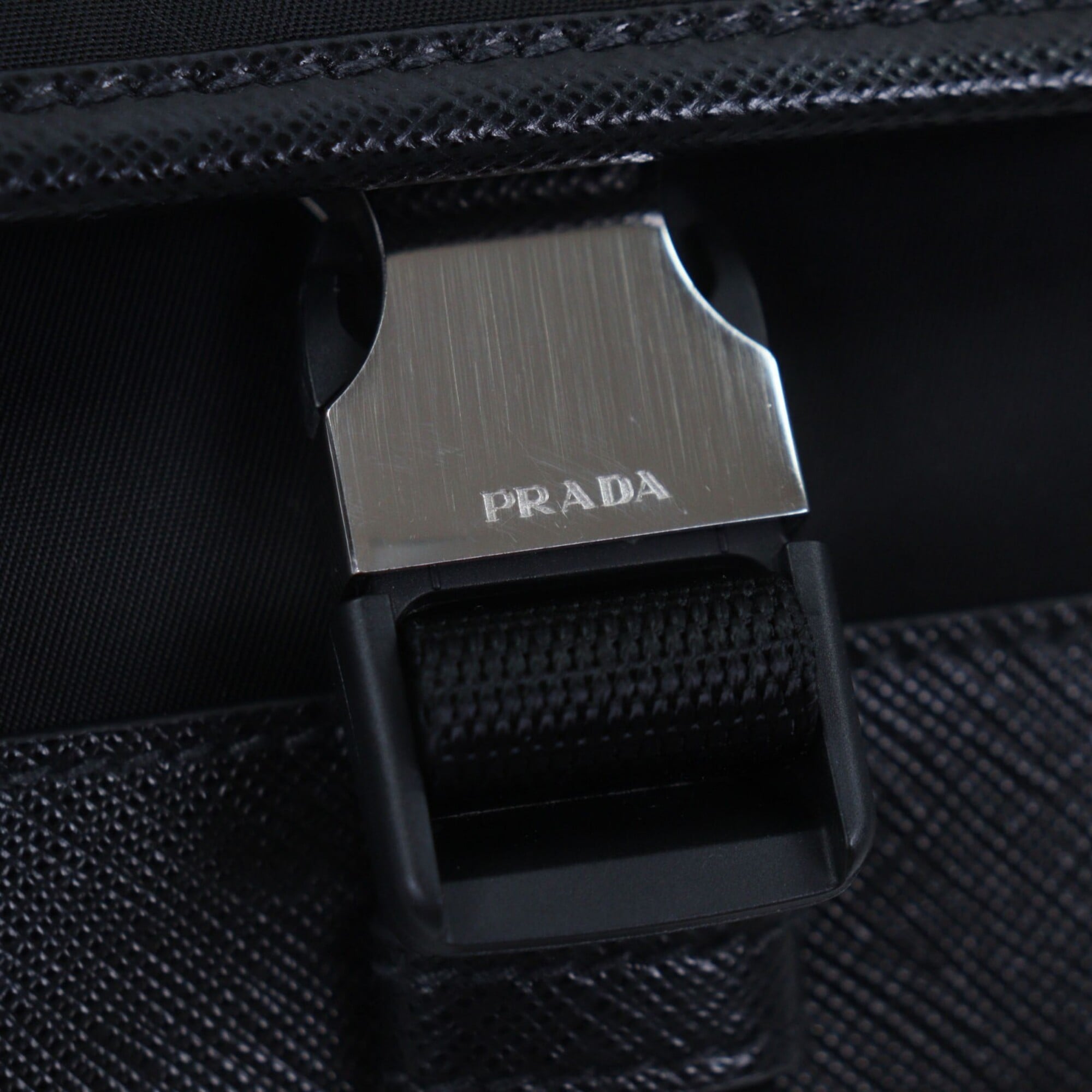 Prada Black Nylon Leather Sling Bag (Pre-Owned)
