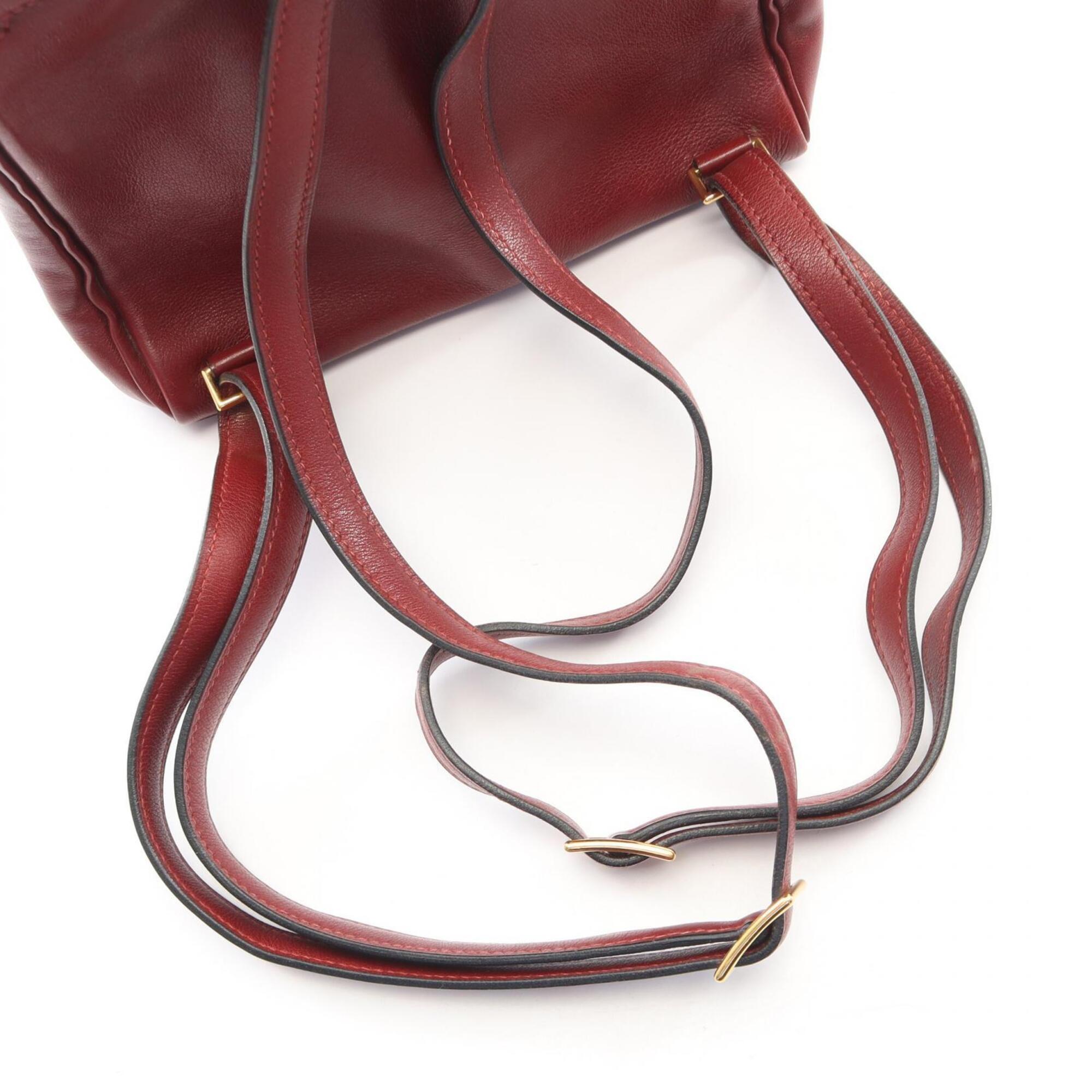 Hermes Bordeaux Gulliver Leather Backpack (Pre-Owned)