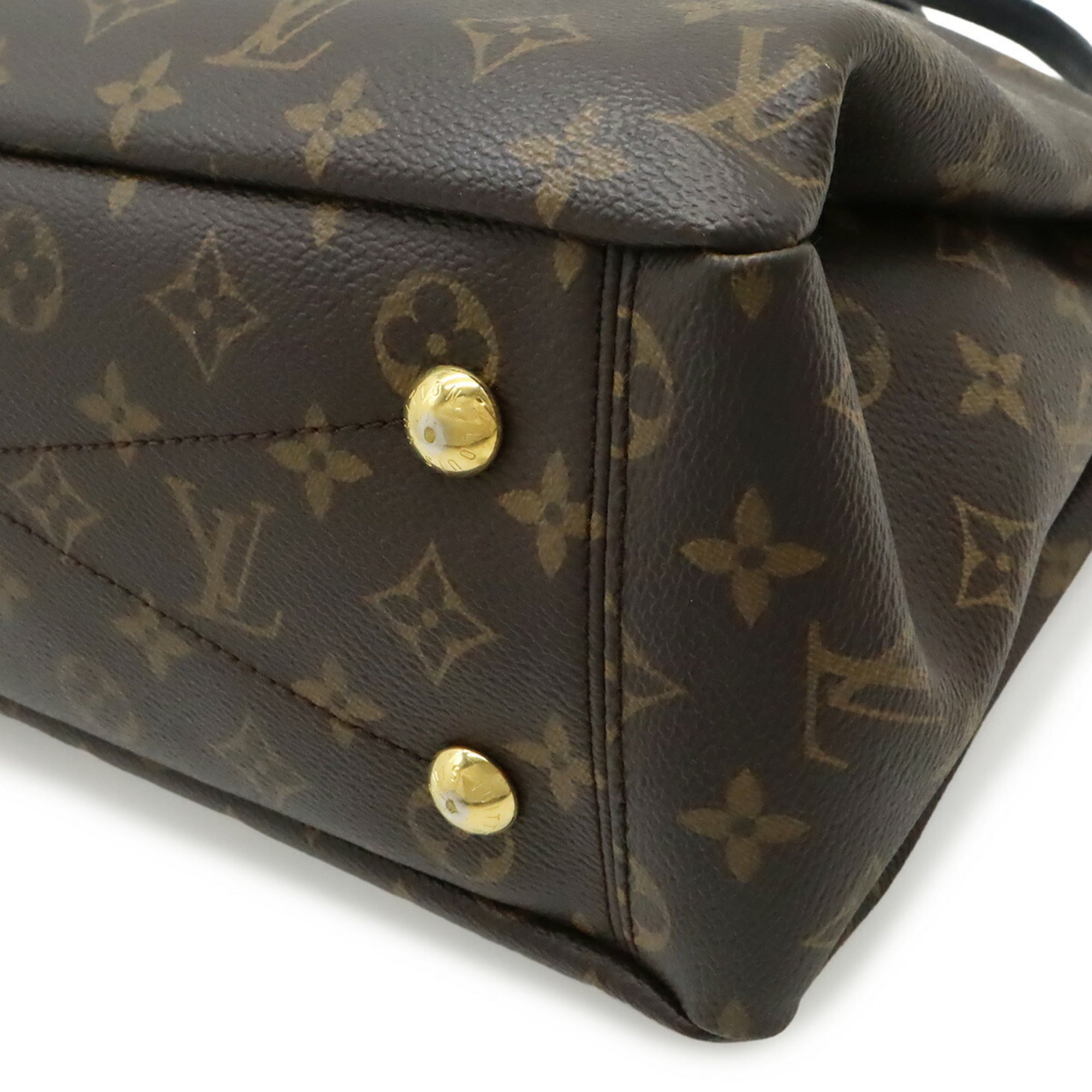 Louis Vuitton Monogram Black Noir Monogram Leather Tote Bag (Pre-Owned)