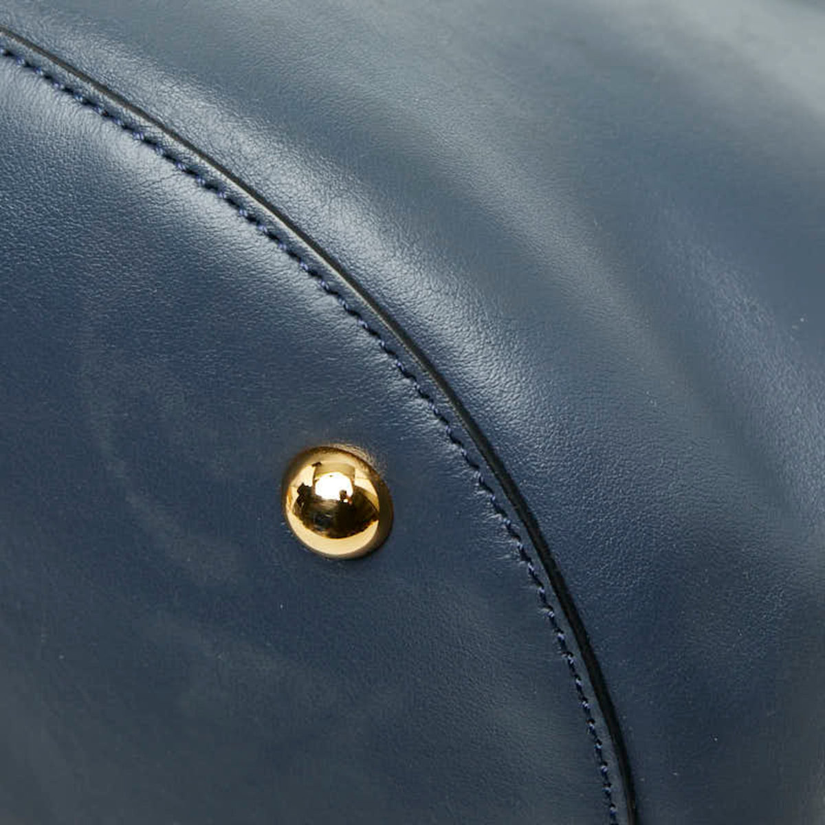 Marni Navy Leather Handbag Pouch Shoulder Bag (Pre-Owned)