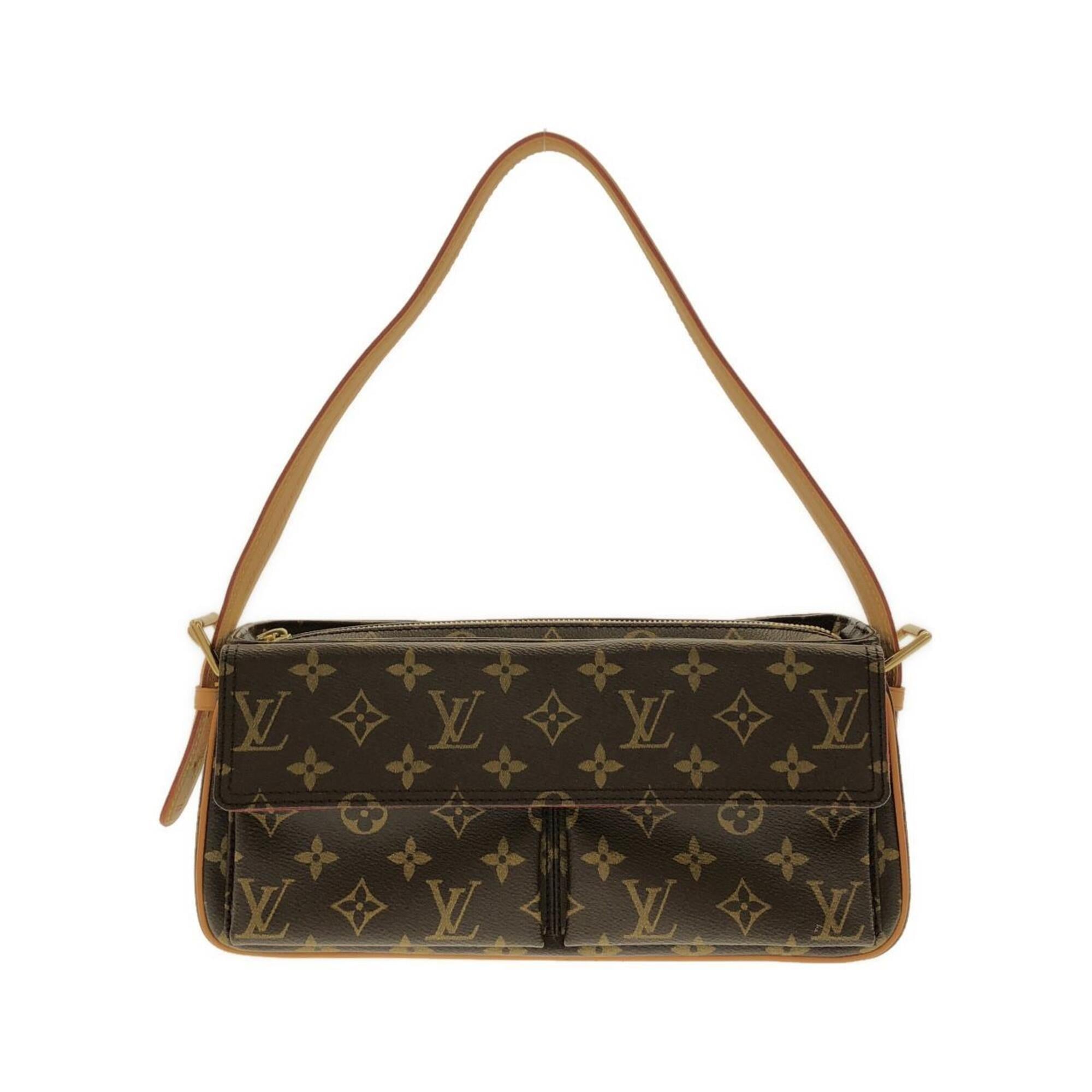 Louis Vuitton Marron Coated Canvas Shoulder Bag (Pre-Owned)