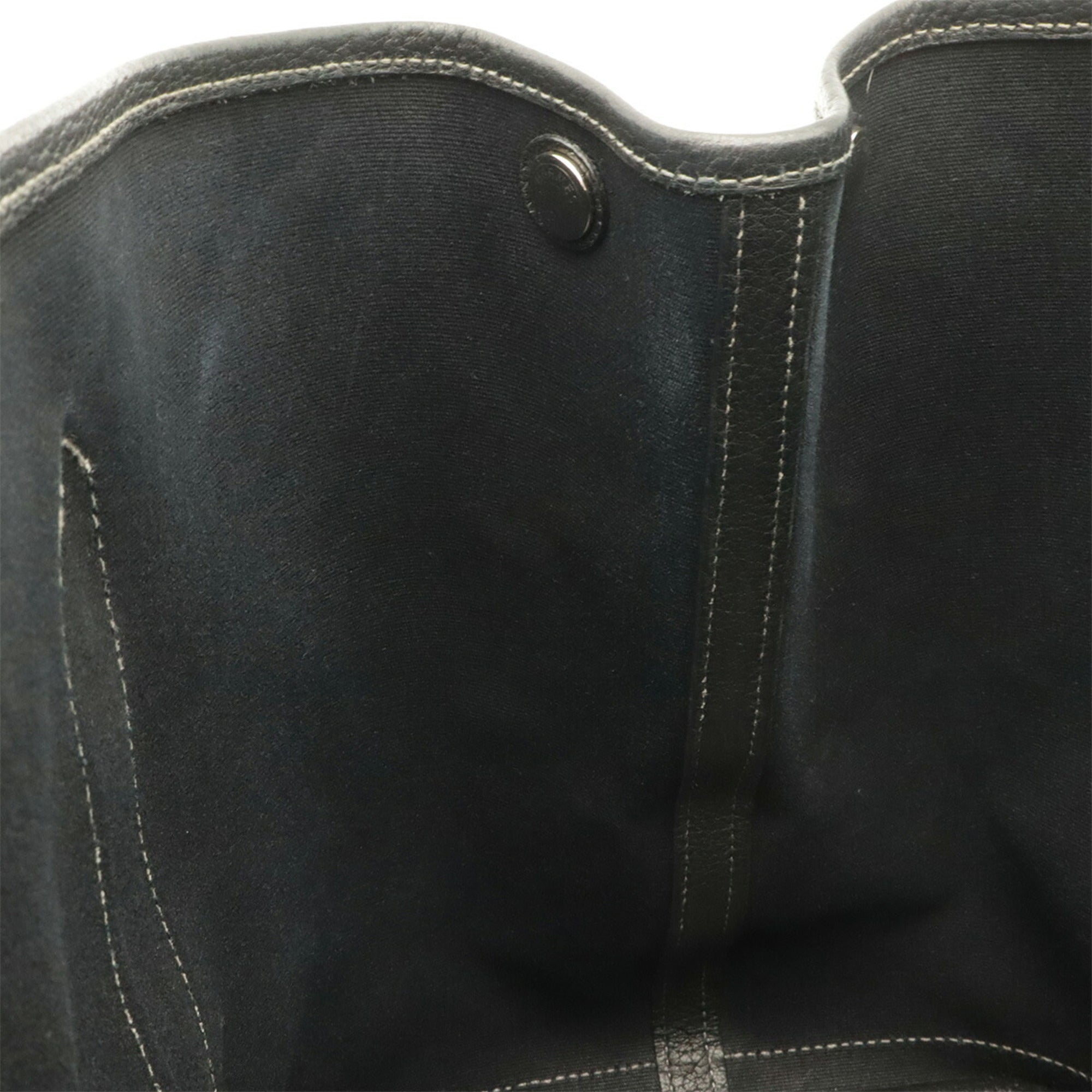 Hermes Black Toile Officier Handbag Shoulder Bag Tote Bag (Pre-Owned)