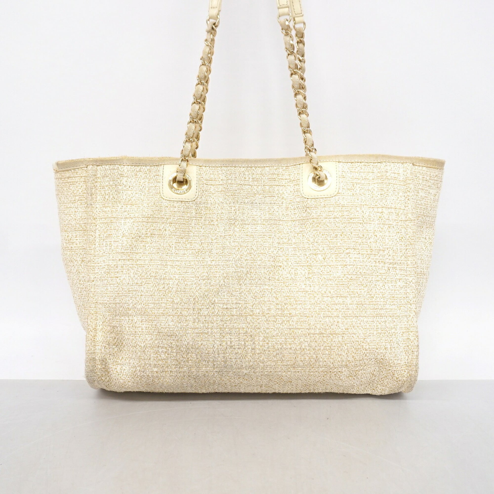 Chanel Ivory Tweed Tote Bag (Pre-Owned)