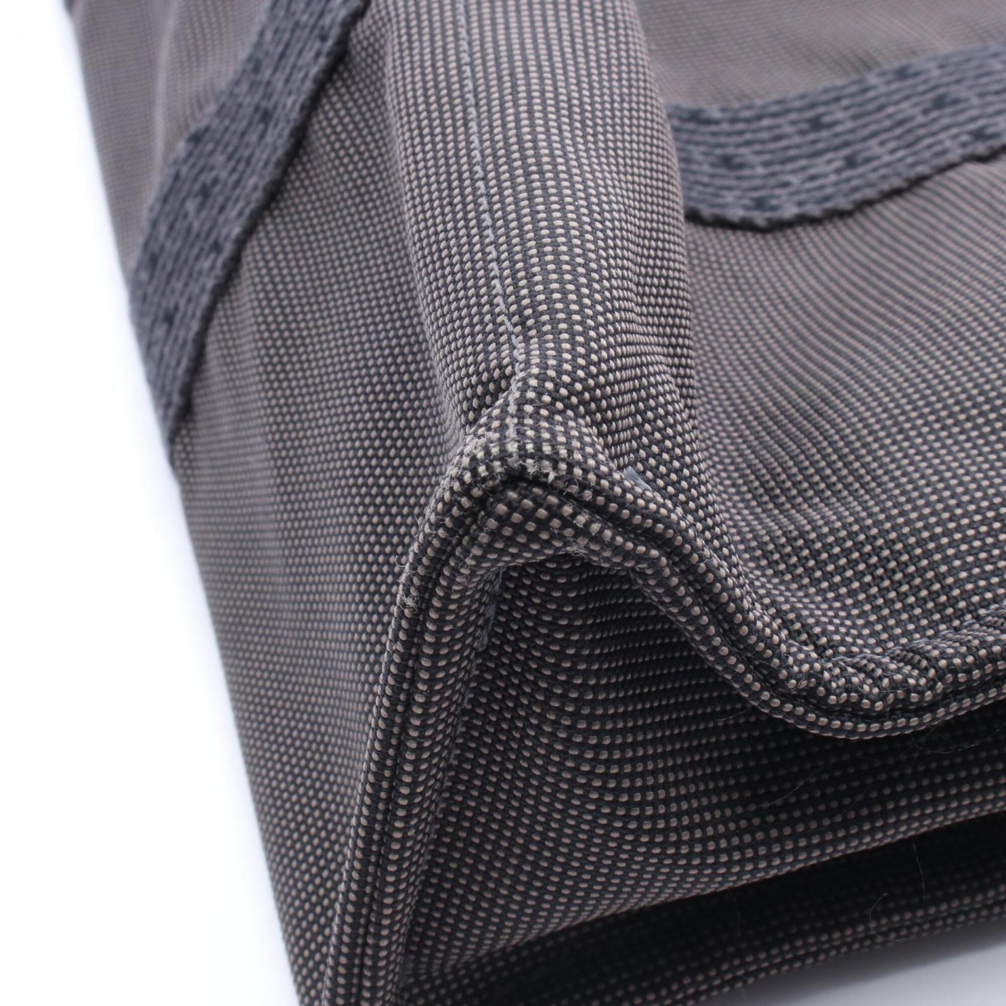 Hermes Gray Nylon Canvas Handbag Tote Bag (Pre-Owned)