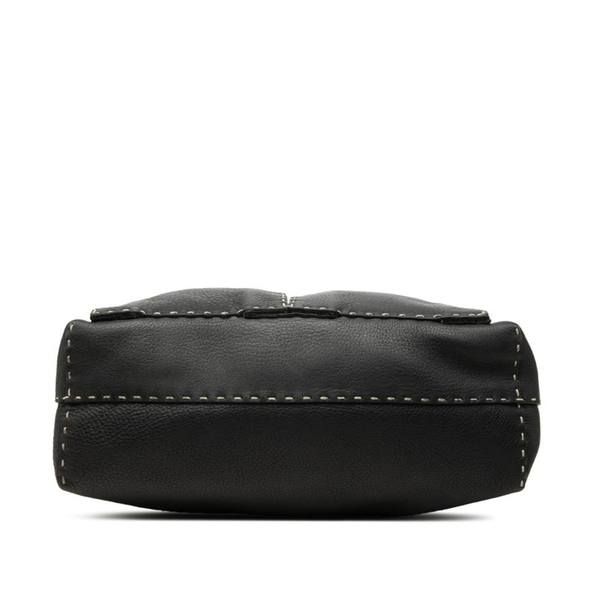 Fendi Selleria Black Leather Shoulder Bag (Pre-Owned)