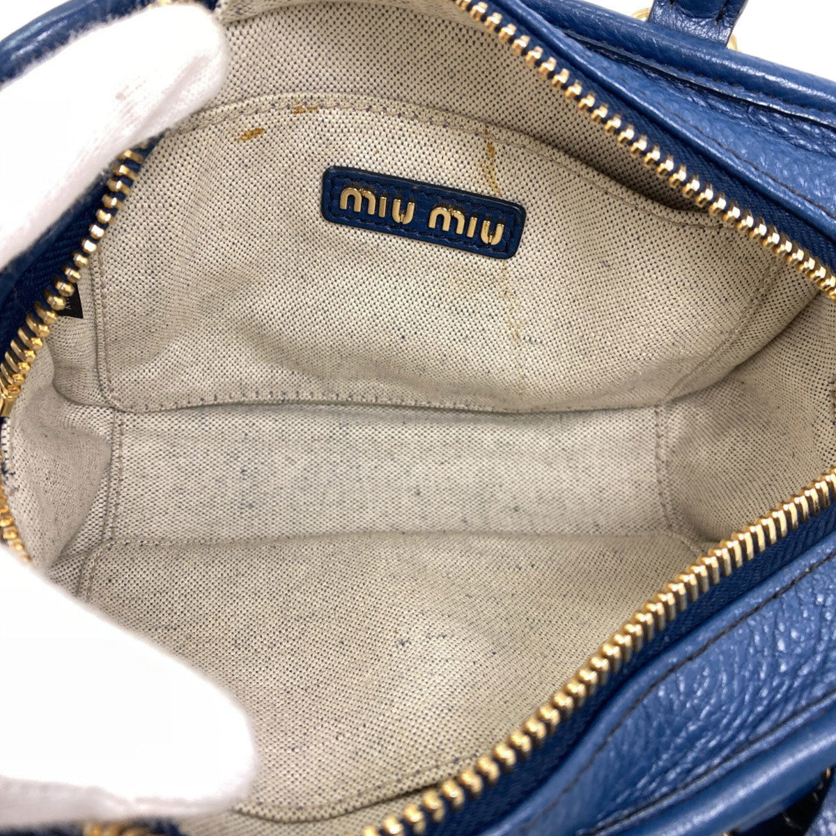Miu Miu Blue Leather Handbag (Pre-Owned)
