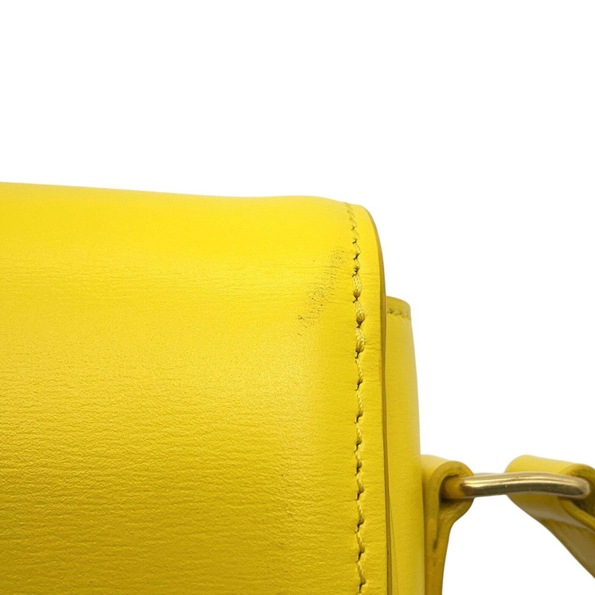 Celine Yellow Leather Shoulder Bag (Pre-Owned)