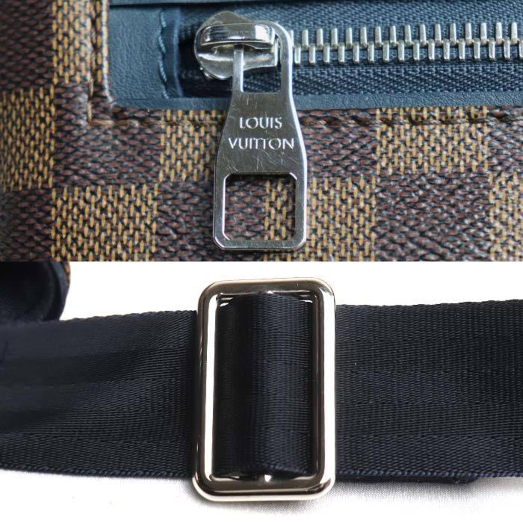 Louis Vuitton Brown Damier Canvas Leather Shoulder Bag (Pre-Owned)