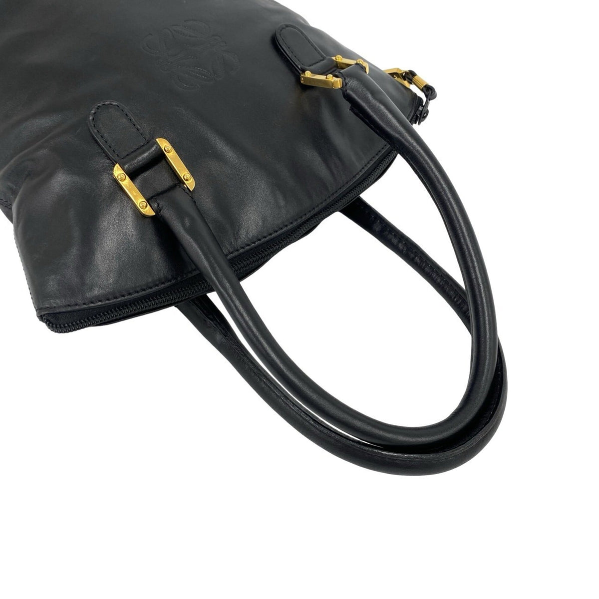 Loewe Black Leather Handbag Tote Bag (Pre-Owned)