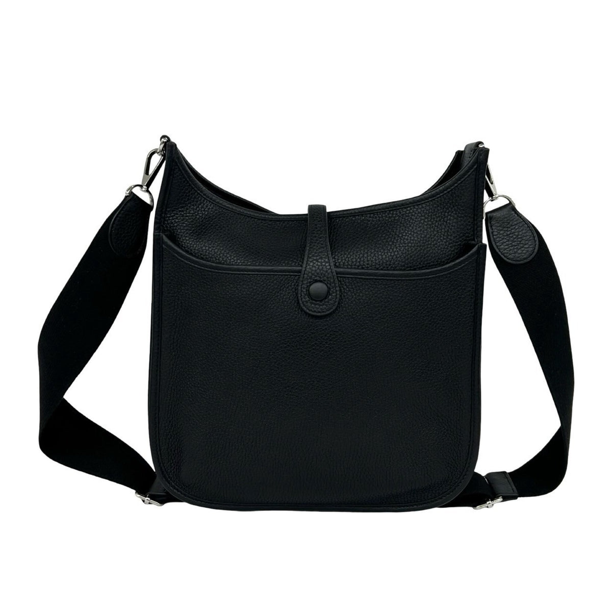 Hermes Black Taurillon Clemence Leather Shoulder Bag Tote Bag (Pre-Owned)