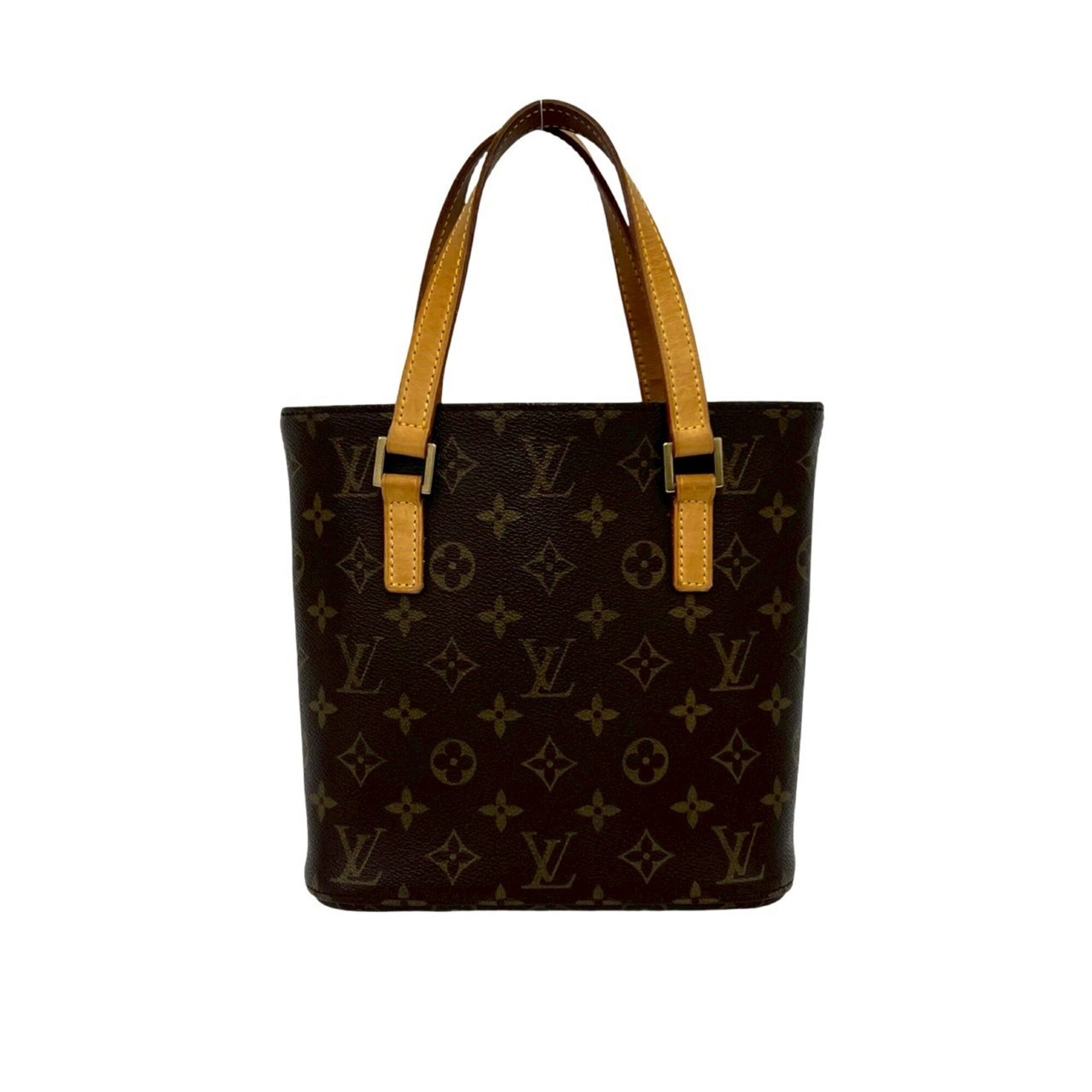 Louis Vuitton Brown Leather Pvc Handbag Tote Bag (Pre-Owned)
