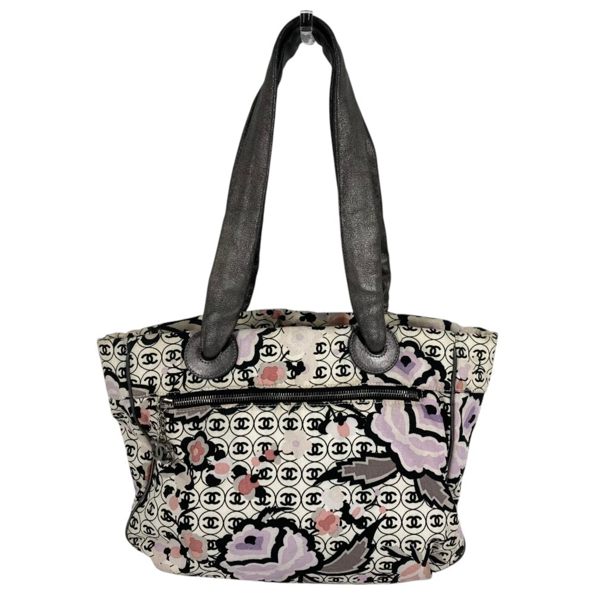 Chanel Multi-Color Leather Shoulder Bag Tote Bag (Pre-Owned)
