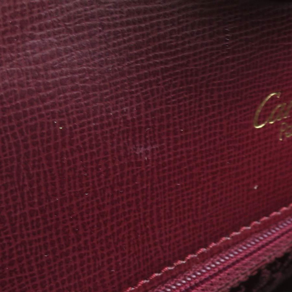 Cartier Burgundy Leather Shoulder Bag (Pre-Owned)