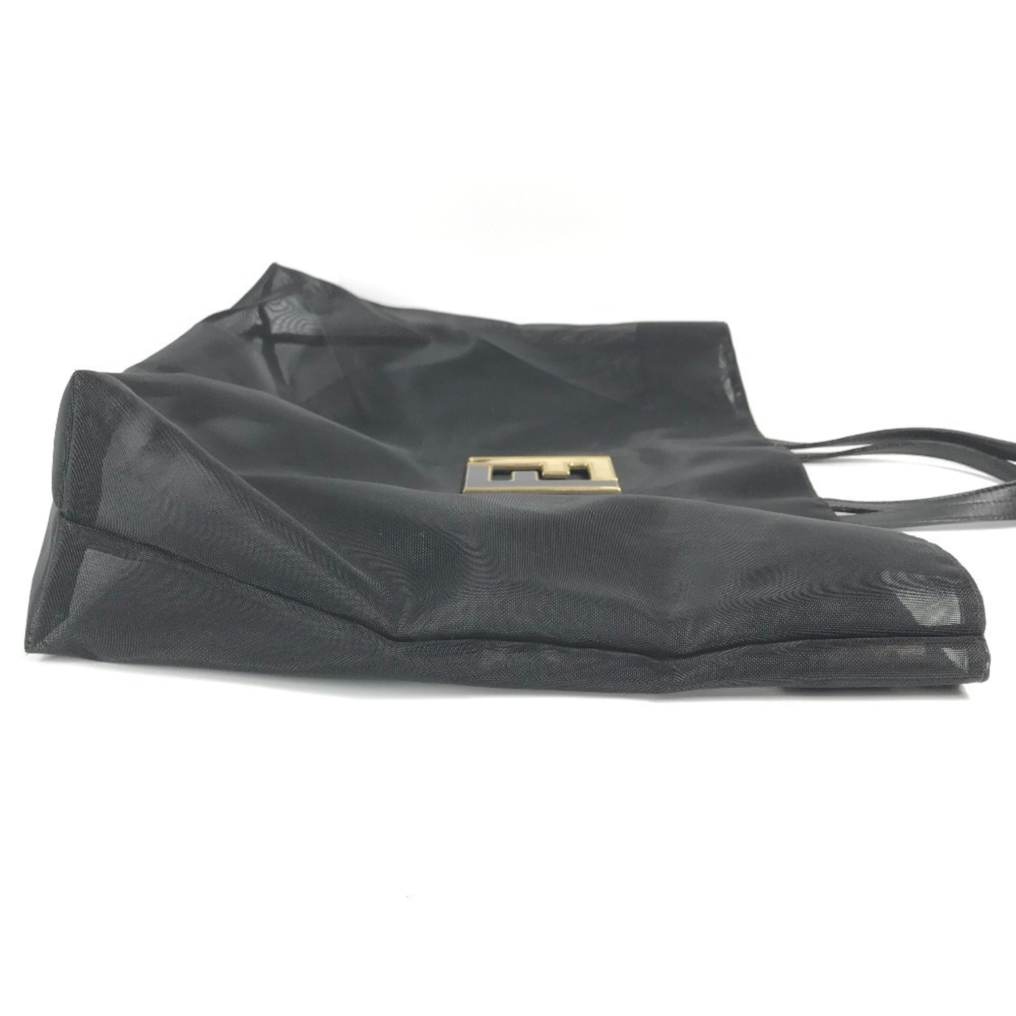 Fendi Black Nylon Mesh Beach Bag Tote Bag (Pre-Owned)