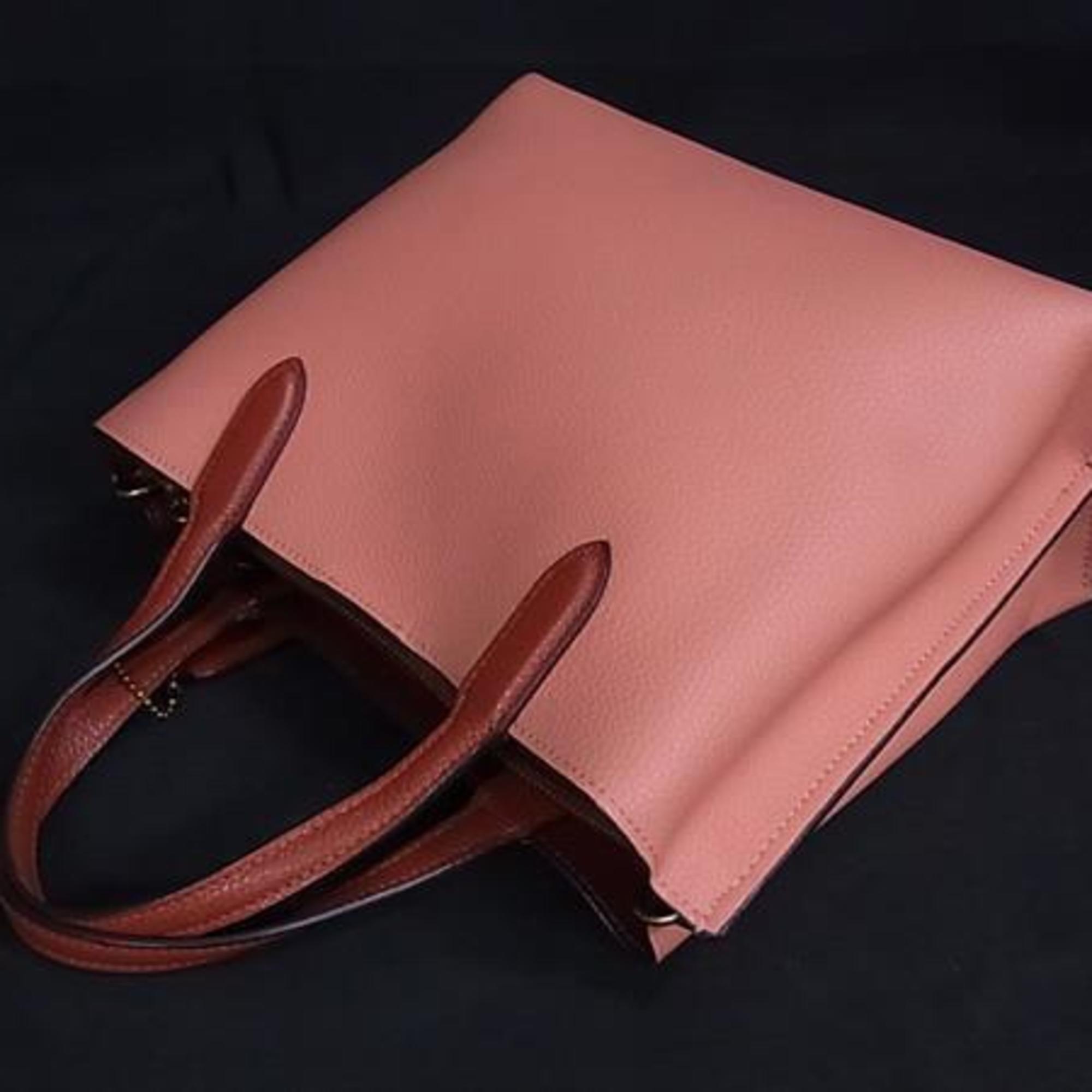 Coach Pink Leather Handbag Shoulder Bag (Pre-Owned)
