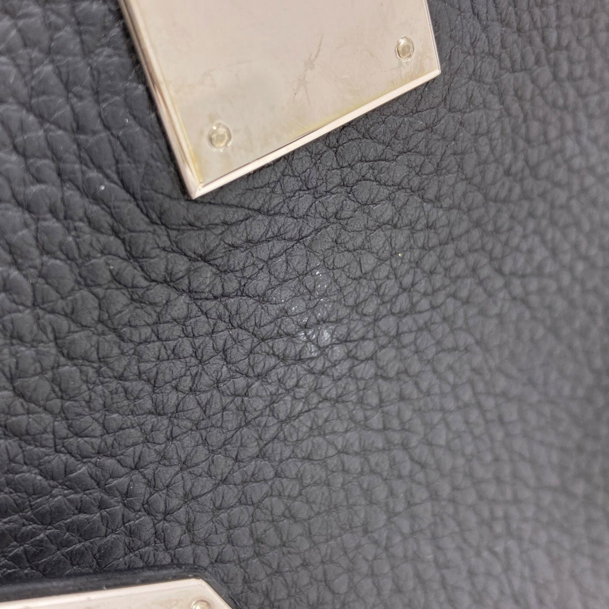 Hermes Kelly Black Taurillon Clemence Leather Handbag (Pre-Owned)