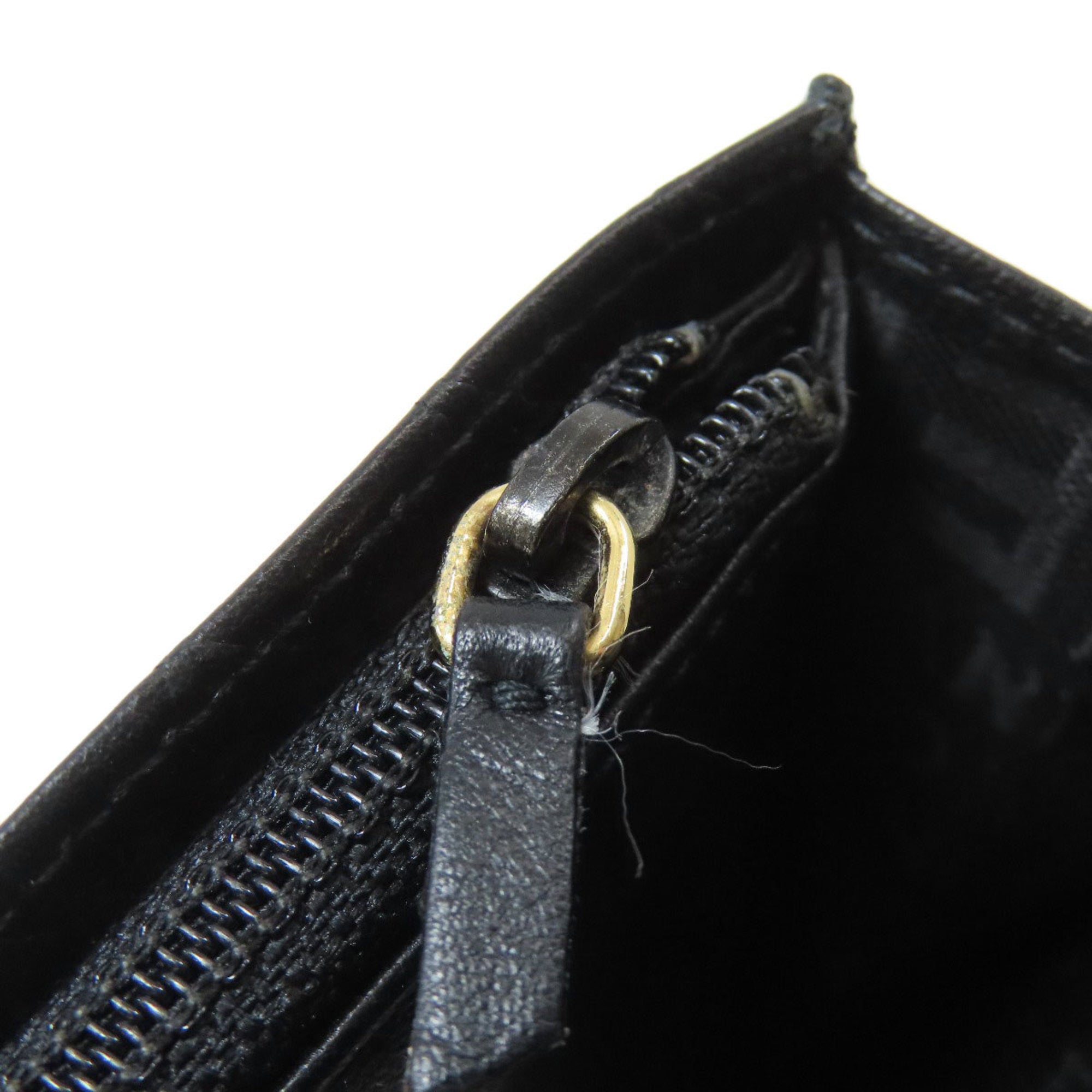 Chanel Black Leather Coin Purse/Coin Case (Pre-Owned)