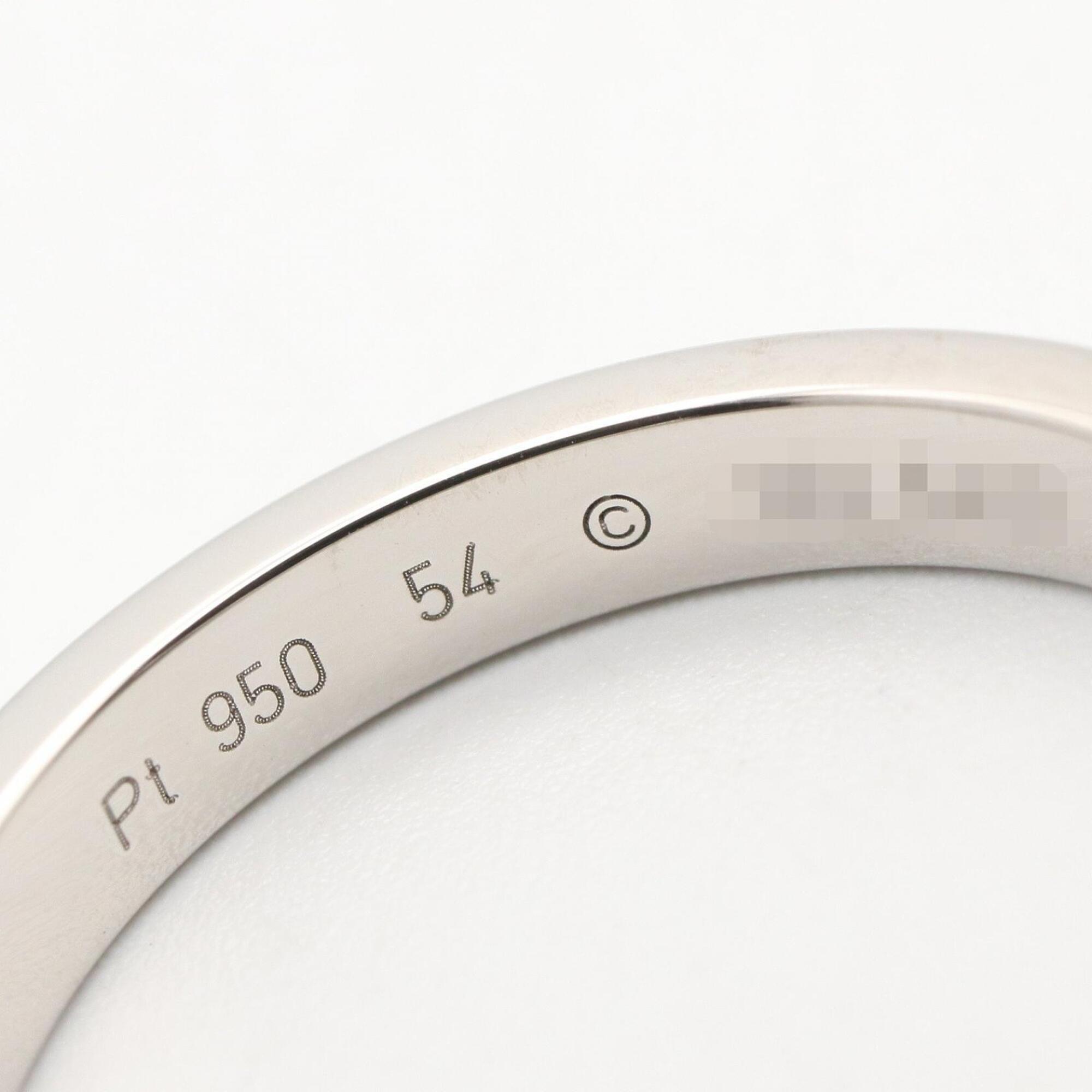 Cartier Silver Platinum 950 Band Ring (Pre-Owned)