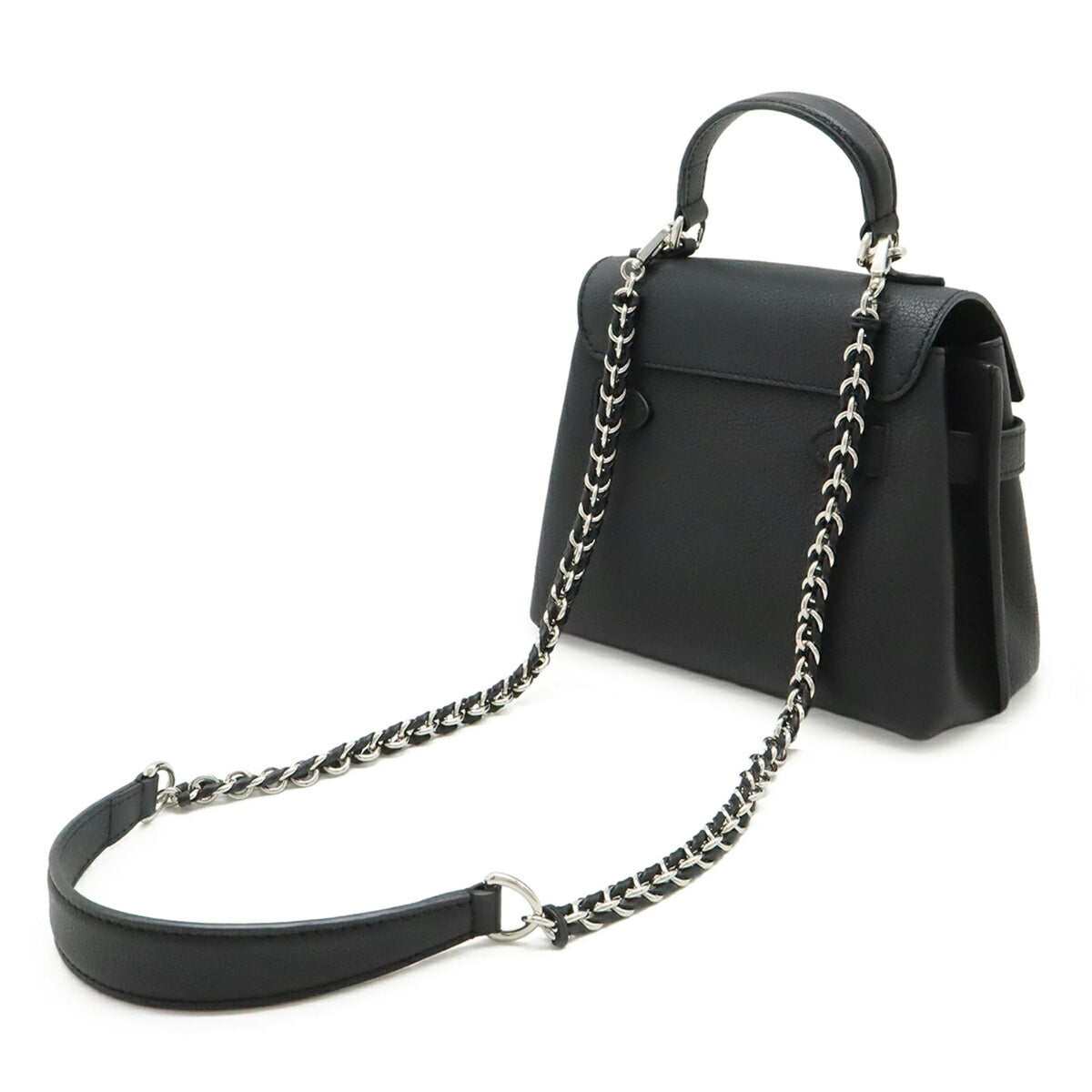 Louis Vuitton Black Noir Leather Handbag Shoulder Bag (Pre-Owned)