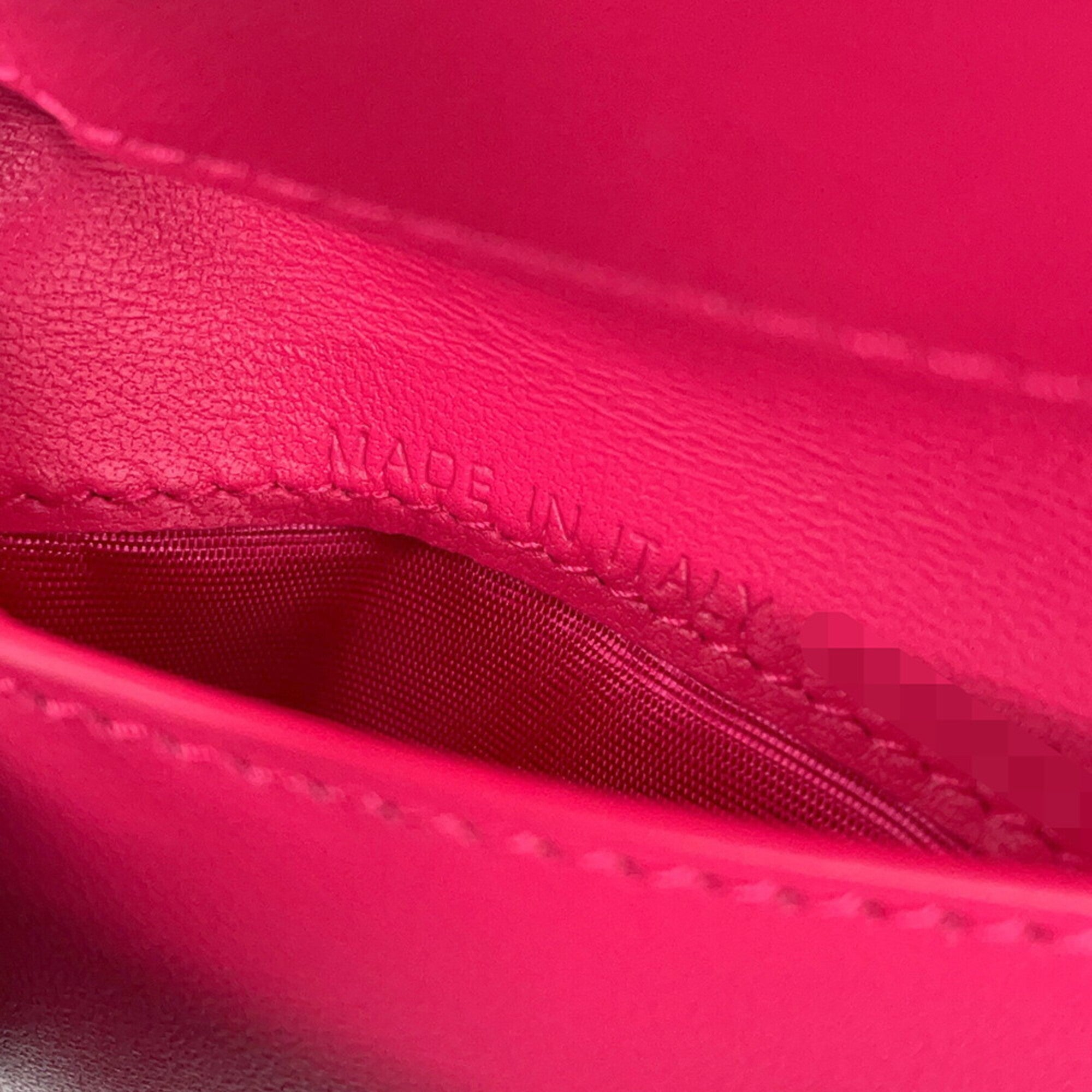 Christian Dior Lady Dior Pink Leather Wallet (Tri-Fold) (Pre-Owned)
