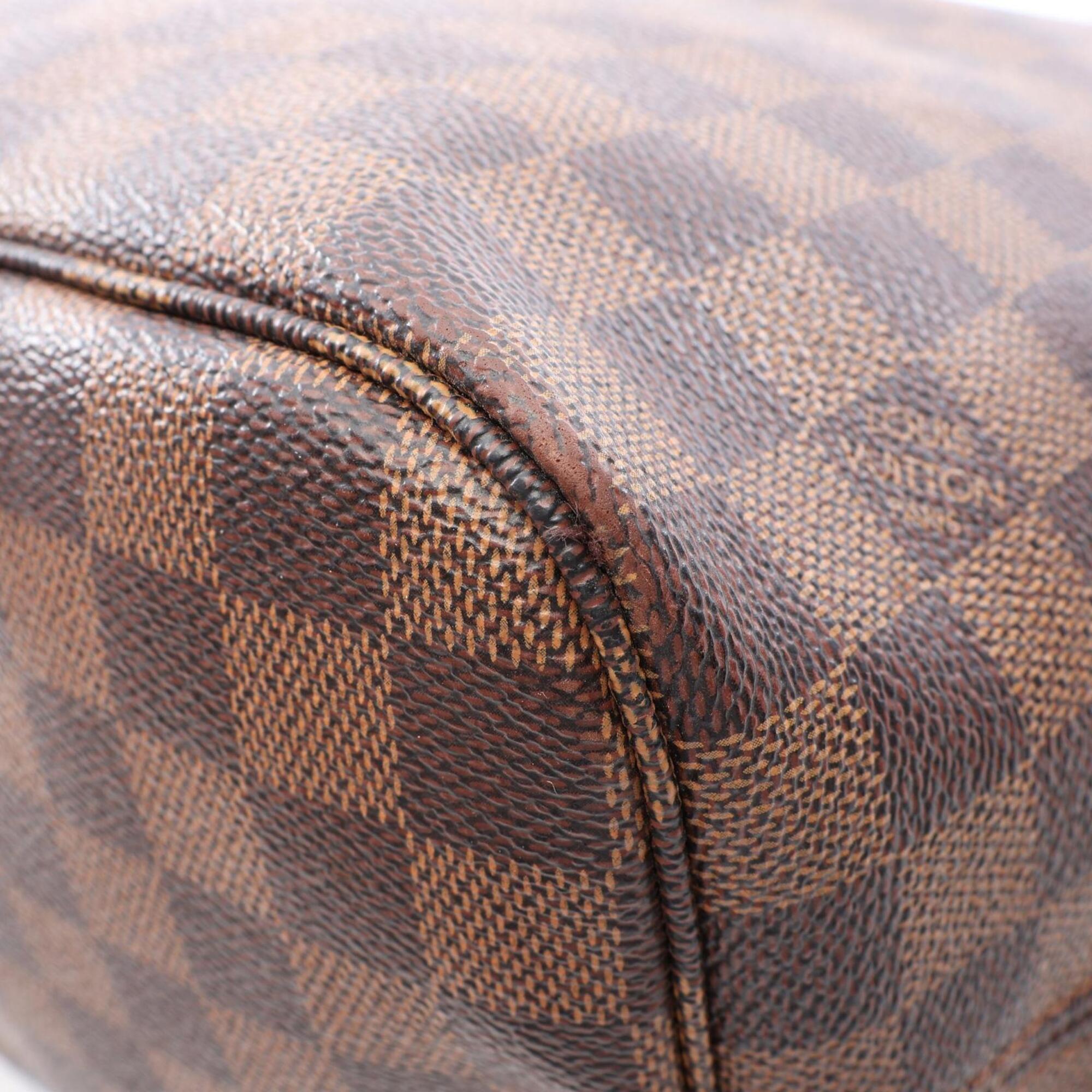 Louis Vuitton Brown Ebene Coated Canvas Leather Handbag Pouch Tote Bag (Pre-Owned)