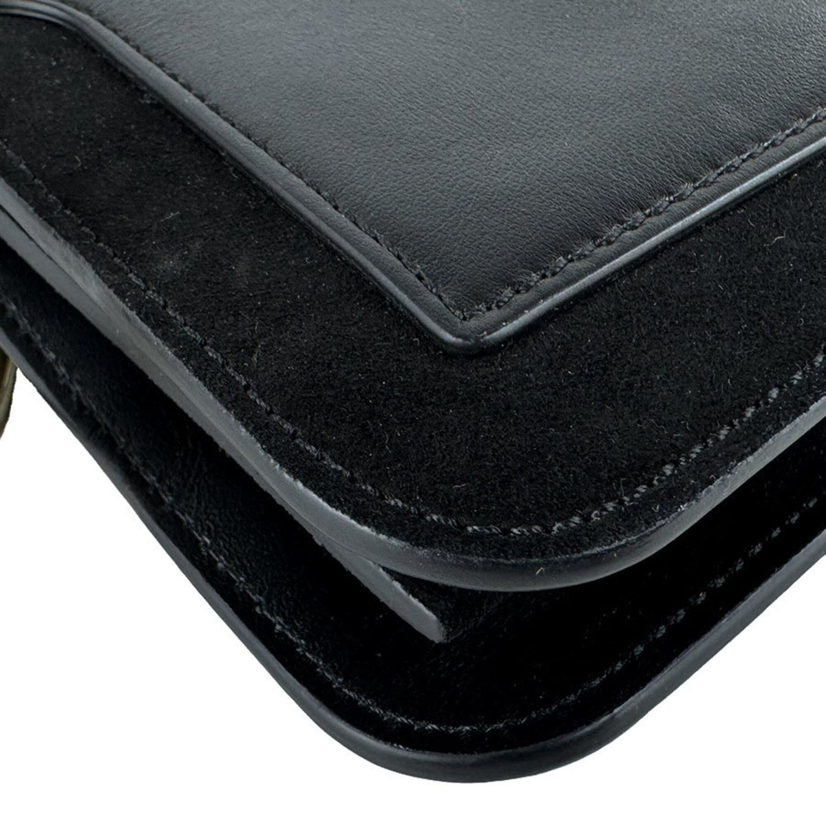 Chloé Black Leather Suede Shoulder Bag (Pre-Owned)