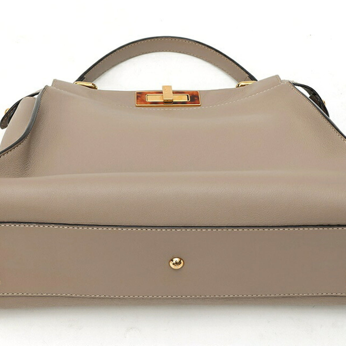 Fendi Grayish Leather Shoulder Bag (Pre-Owned)