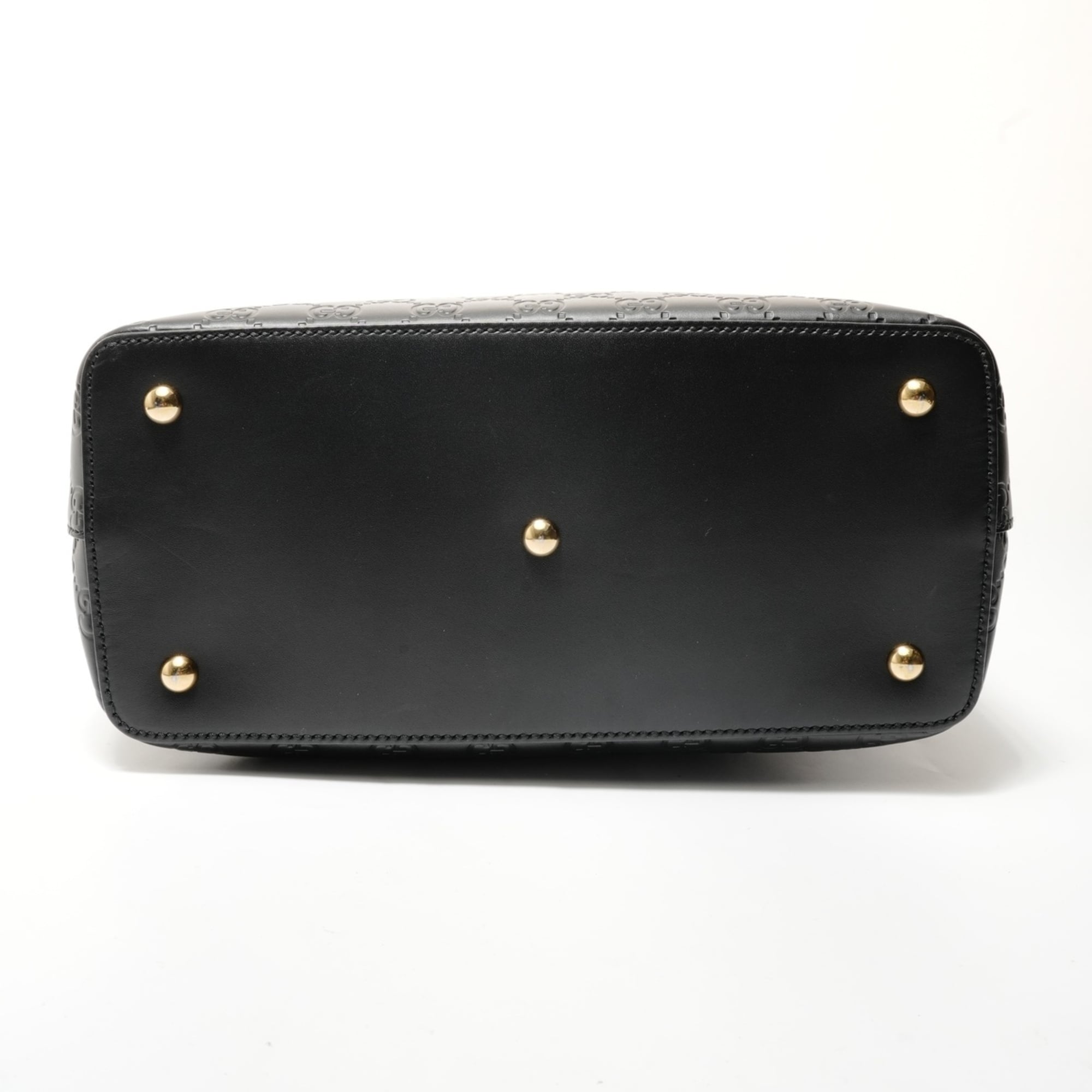 Gucci Black Gg Leather Shoulder Bag (Pre-Owned)