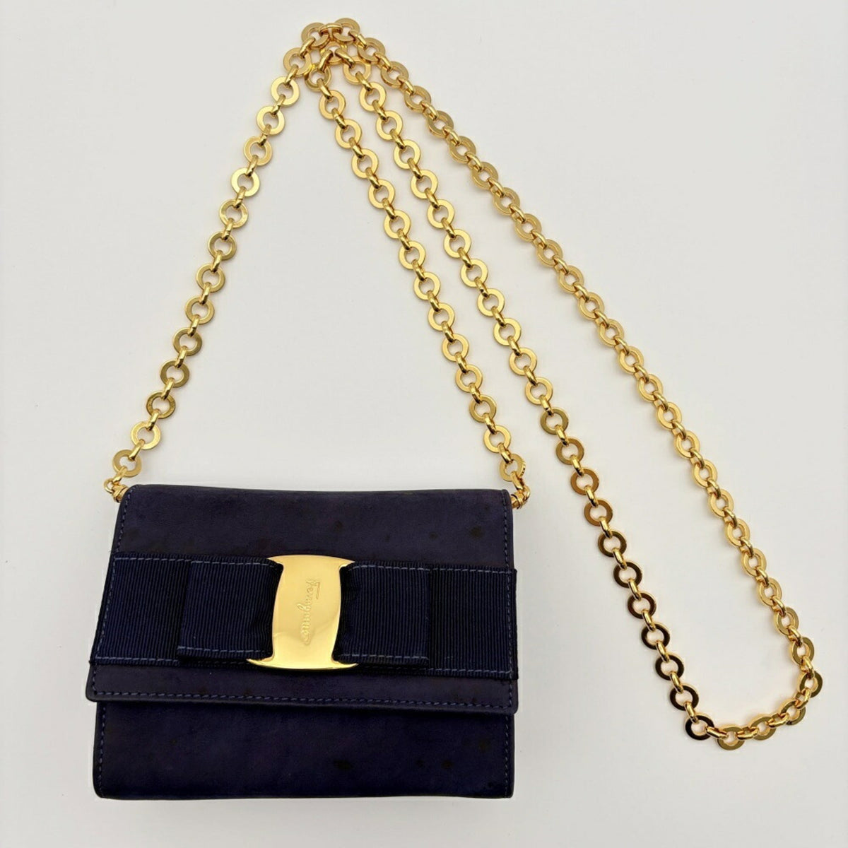 Salvatore Ferragamo Purple Suede Shoulder Bag (Pre-Owned)