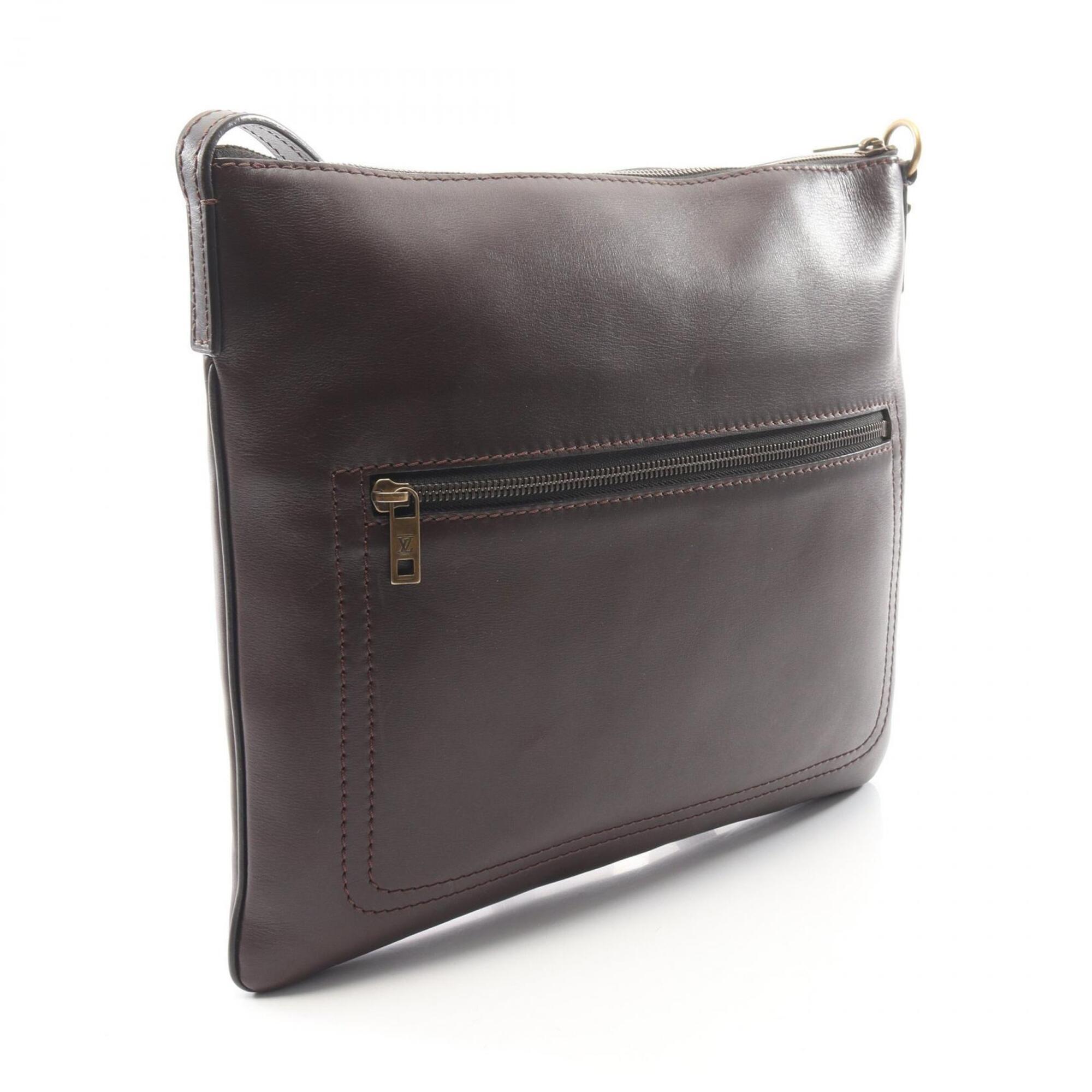Louis Vuitton Brown Leather Handbag Shoulder Bag (Pre-Owned)