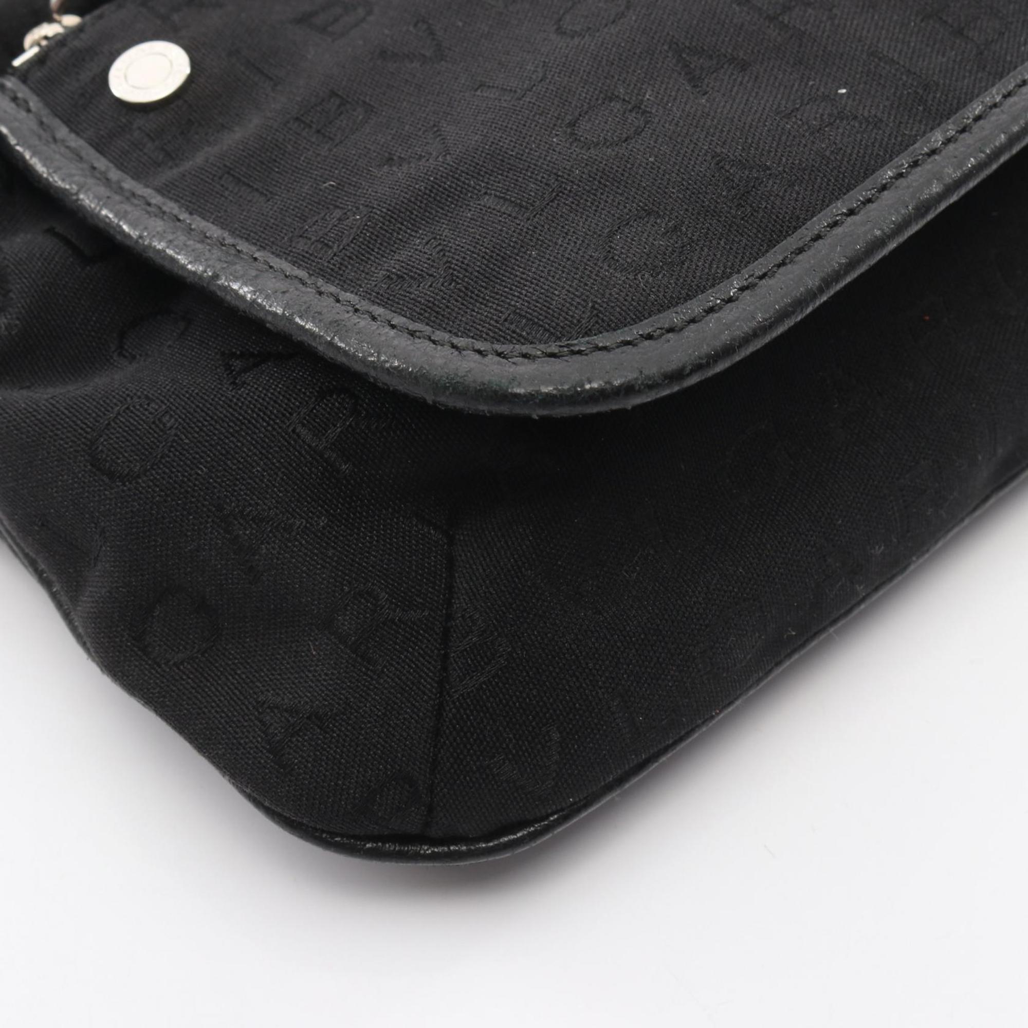 Bvlgari Black Canvas Fanny Pack Handbag (Pre-Owned)