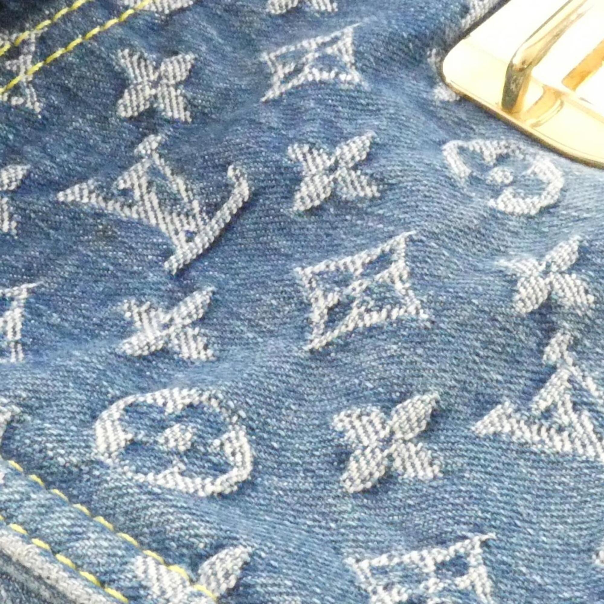 Louis Vuitton Blue Monogram Denim Handbag (Pre-Owned)