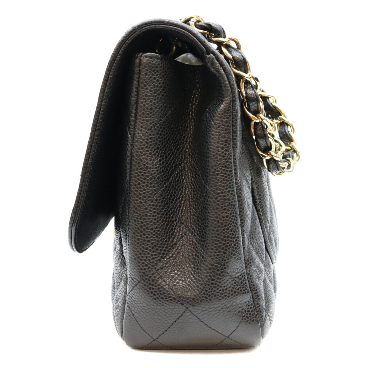 Chanel Black Grained Calfskin Shoulder Bag (Pre-Owned)