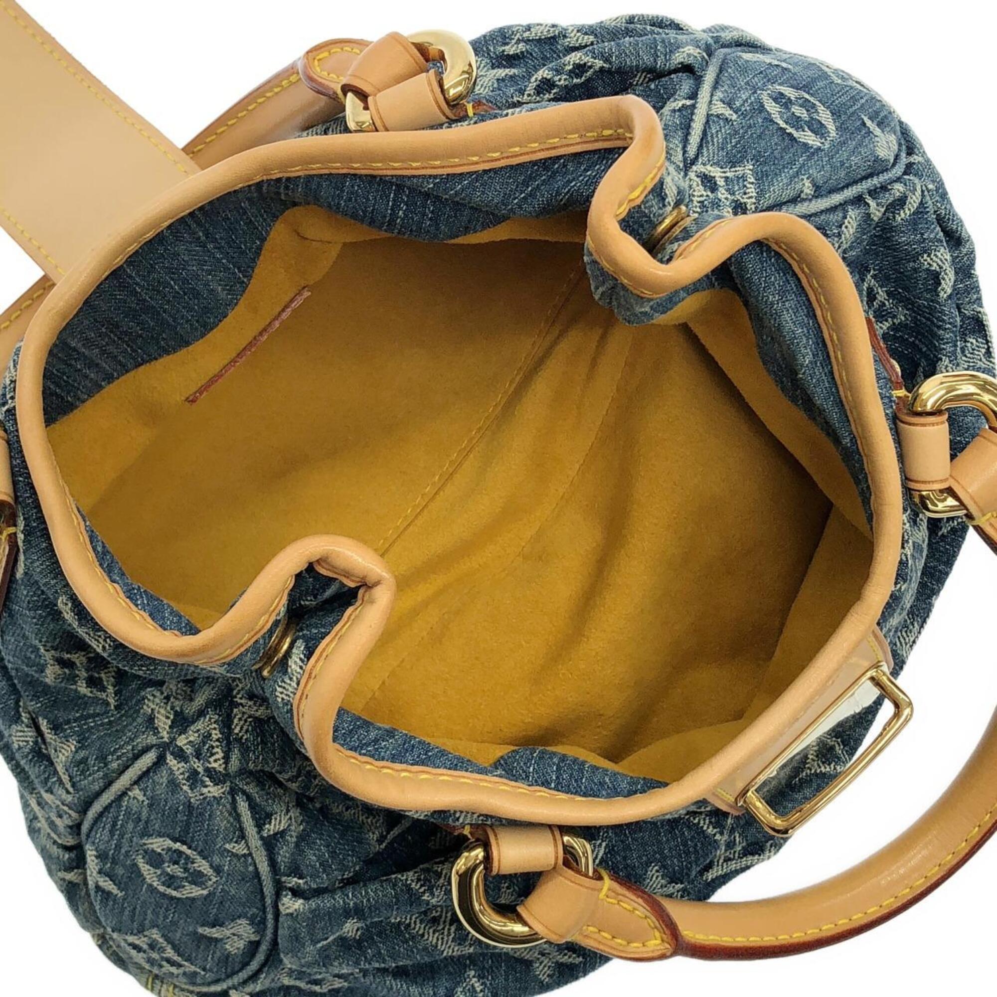 Louis Vuitton Monogram Denim Blue Monogram Denim Handbag (Pre-Owned)