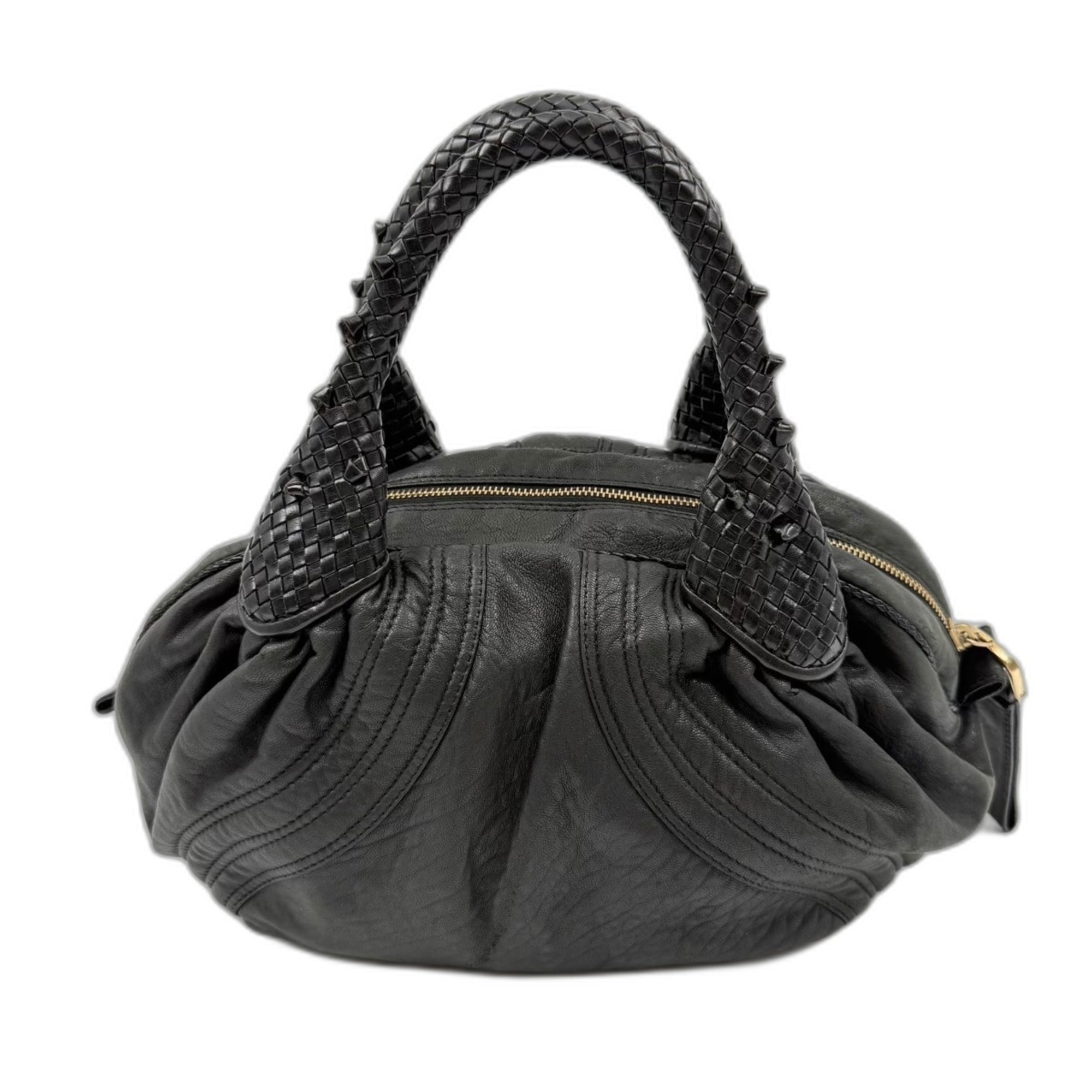 Fendi Zucca Black Zucca Handbag (Pre-Owned)