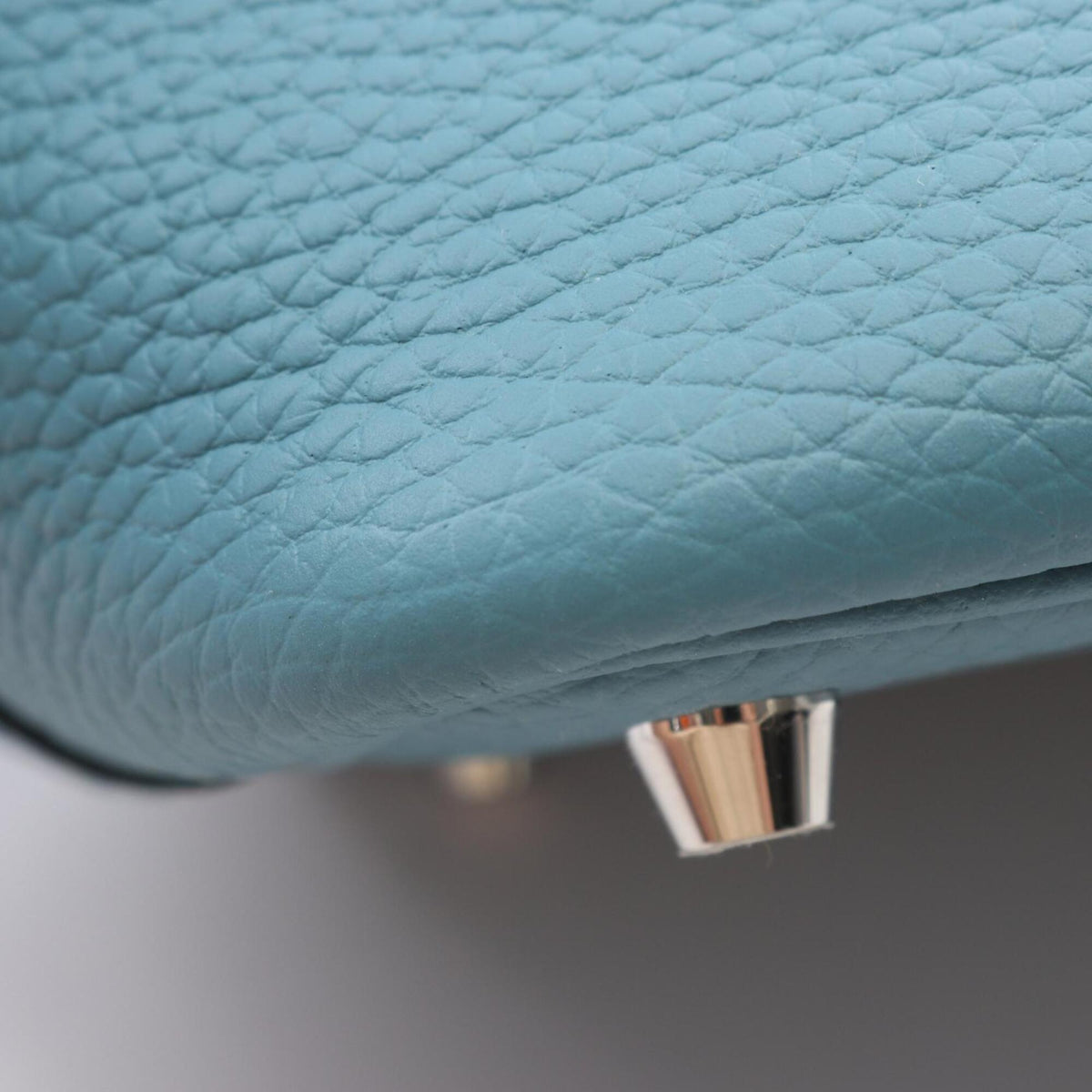 Hermes Blue Taurillon Clemence Leather Handbag (Pre-Owned)